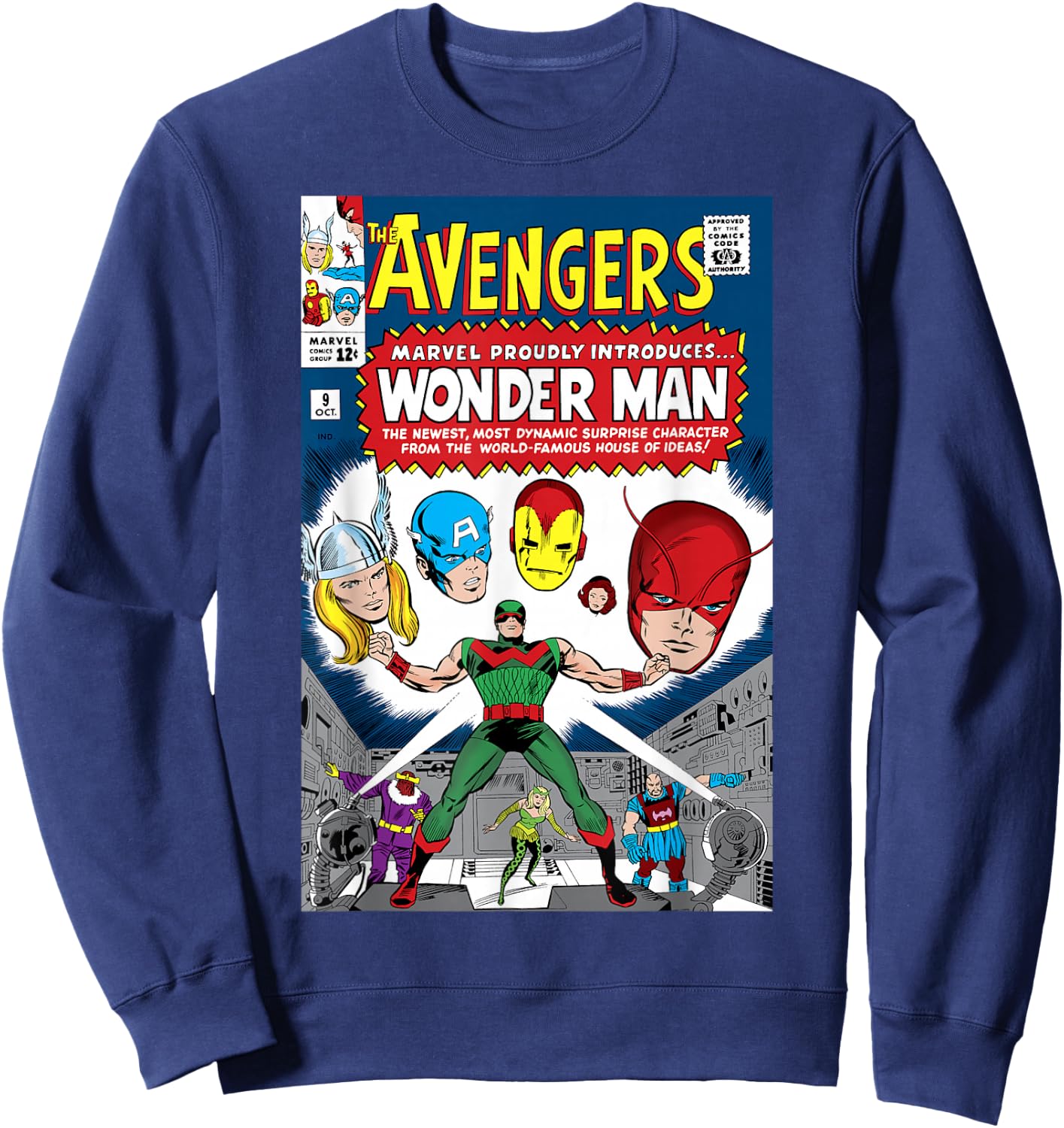 Marvel Avengers Presenting Wonder Man Comic Cover Sweatshirt - Sweatshirt | Navy