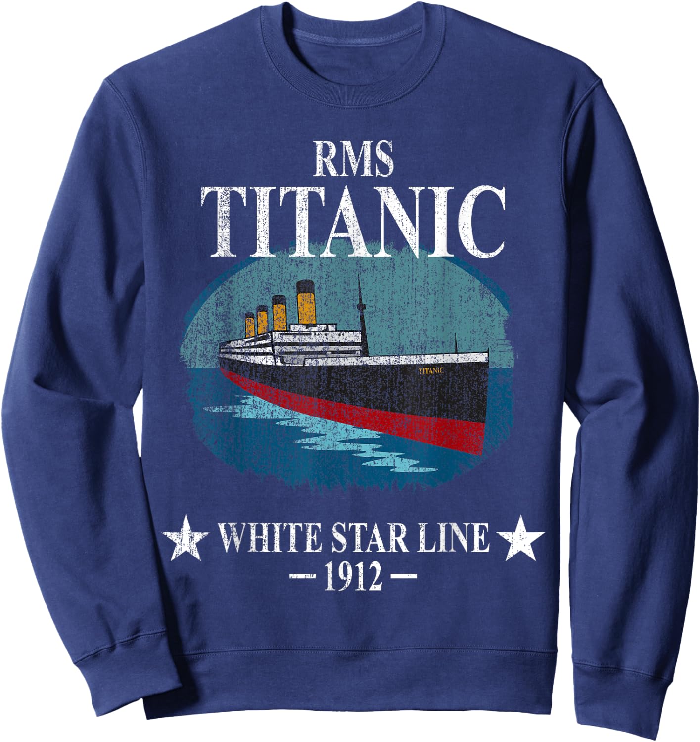 RMS TITANIC White Star Line Cruise Ship 1912 Boys Girls Kids Sweatshirt - Sweatshirt | Navy