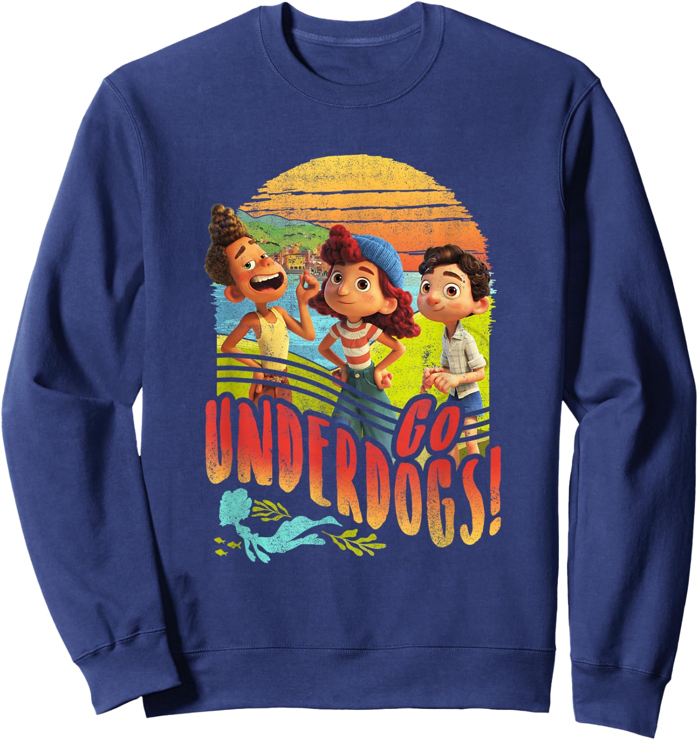 Disney Pixar Luca Go Underdogs Group Shot Small Sweatshirt - Sweatshirt | Navy
