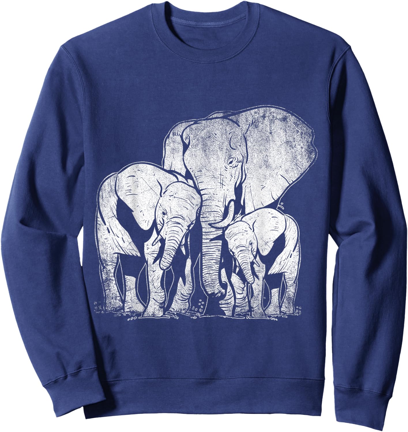Elephant Family Elephant Sweatshirt - Sweatshirt | Navy