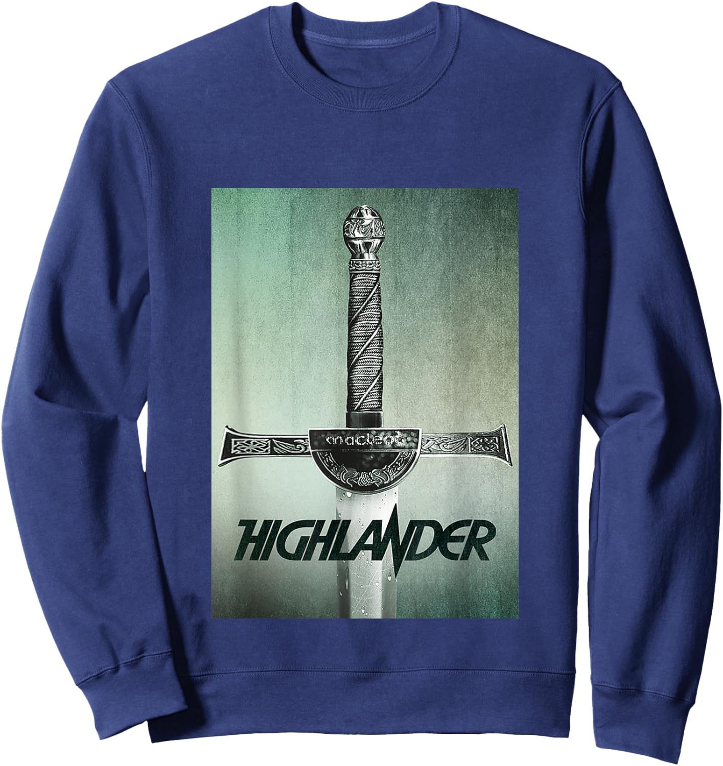 Highlander 1986 Macleod Broadsword Sweatshirt - Sweatshirt | Navy