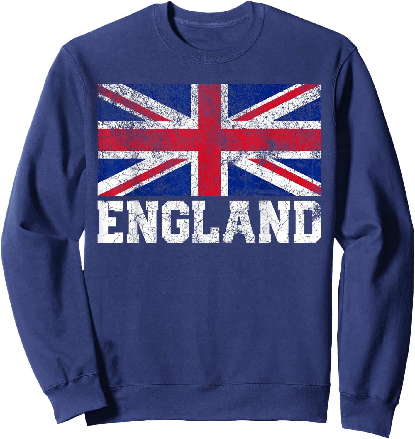 Union Jack Flag UK England United Kingdom Roots Men Women Sweatshirt - Sweatshirt | Navy
