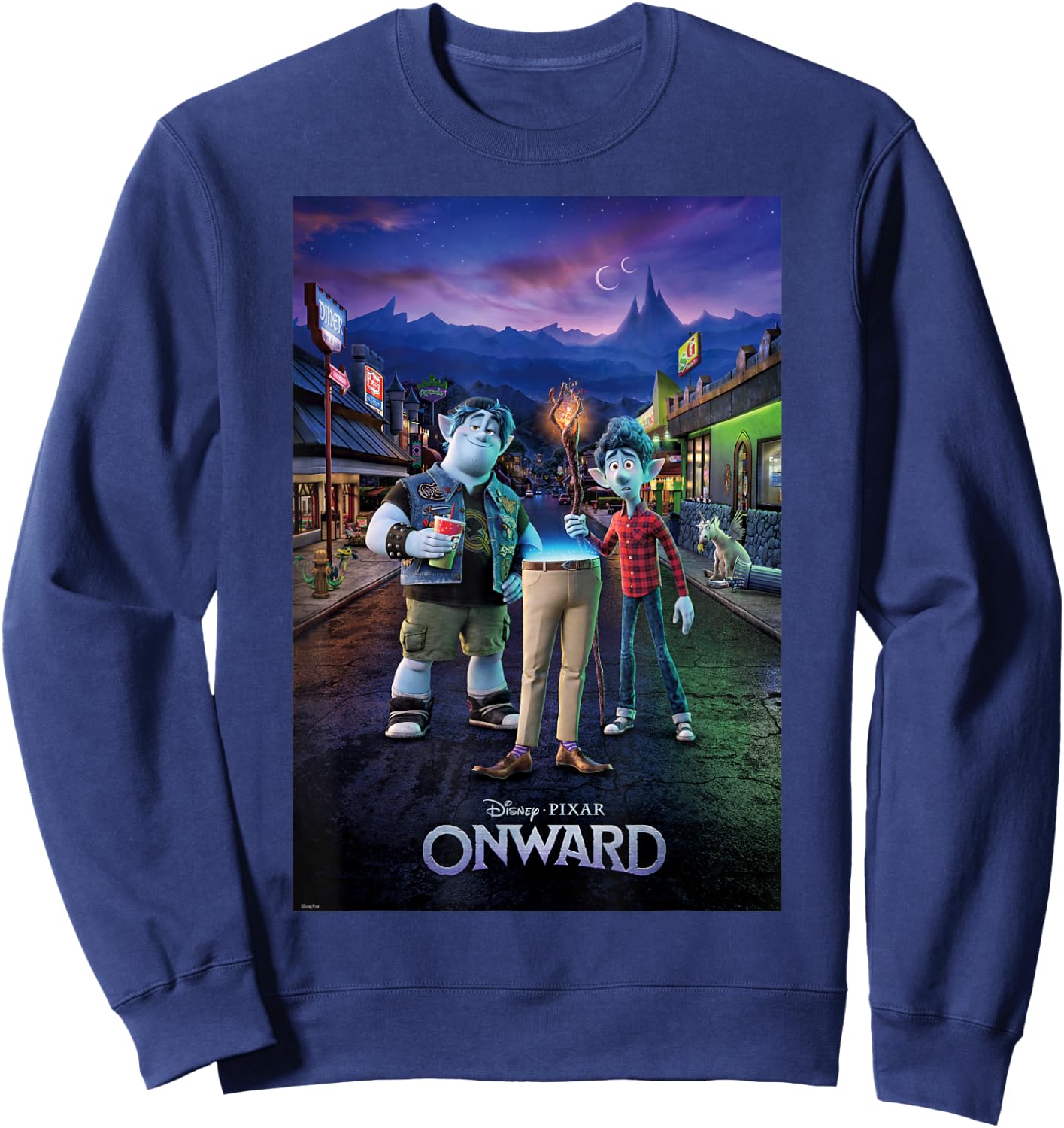 Disney Pixar Onward Group Shot Poster Sweatshirt - Sweatshirt | Navy
