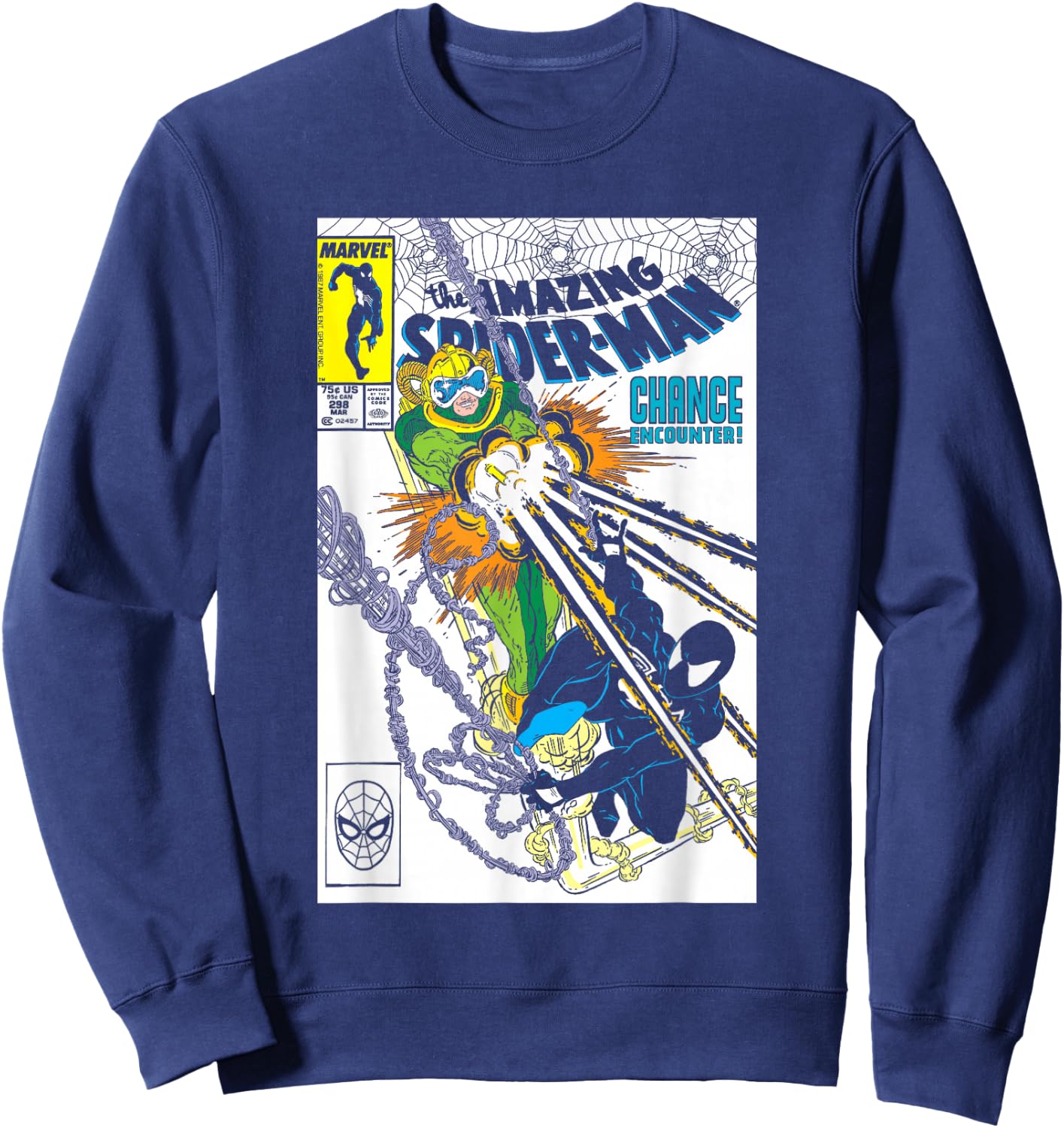 Marvel Spider-Man Chance Encounter Comic Book Cover Sweatshirt - Sweatshirt | Navy