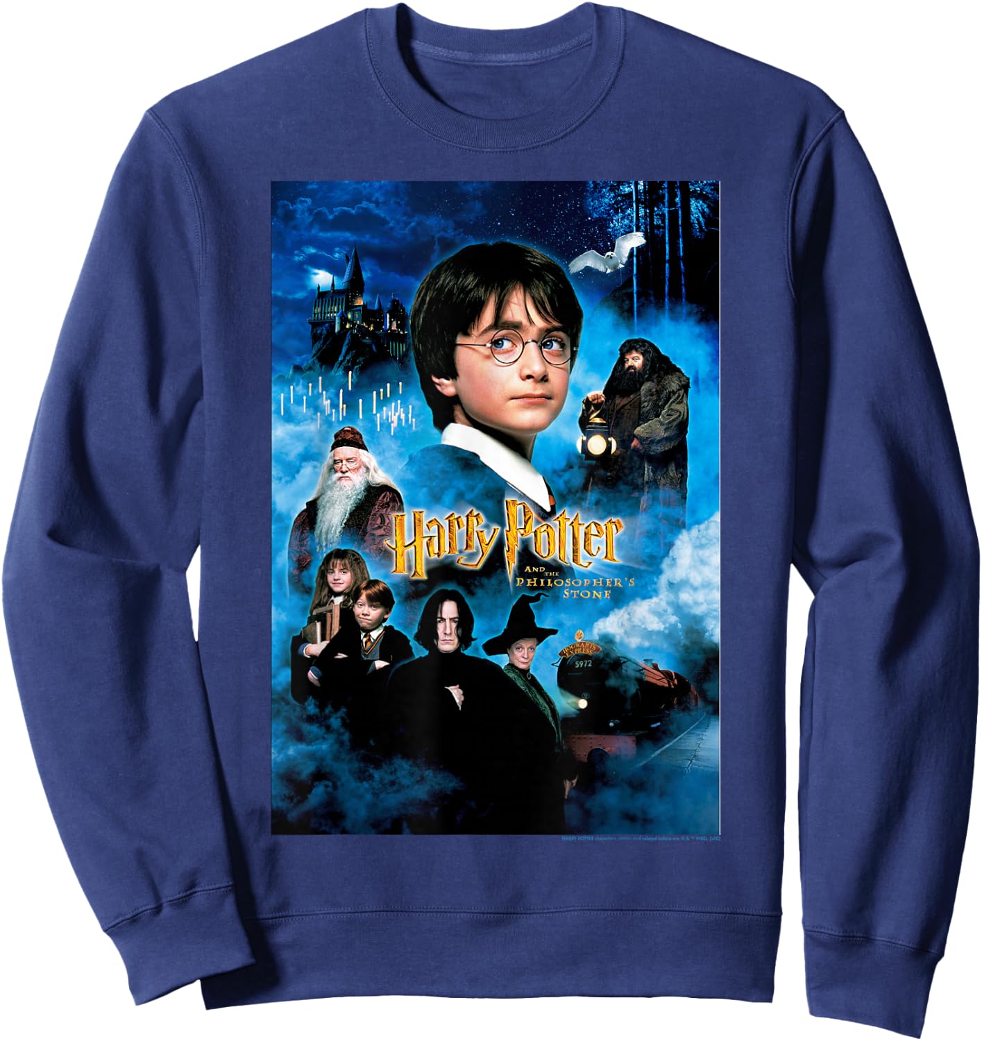 Harry Potter and The Philosopher's Stone Poster Sweatshirt - Sweatshirt | Navy