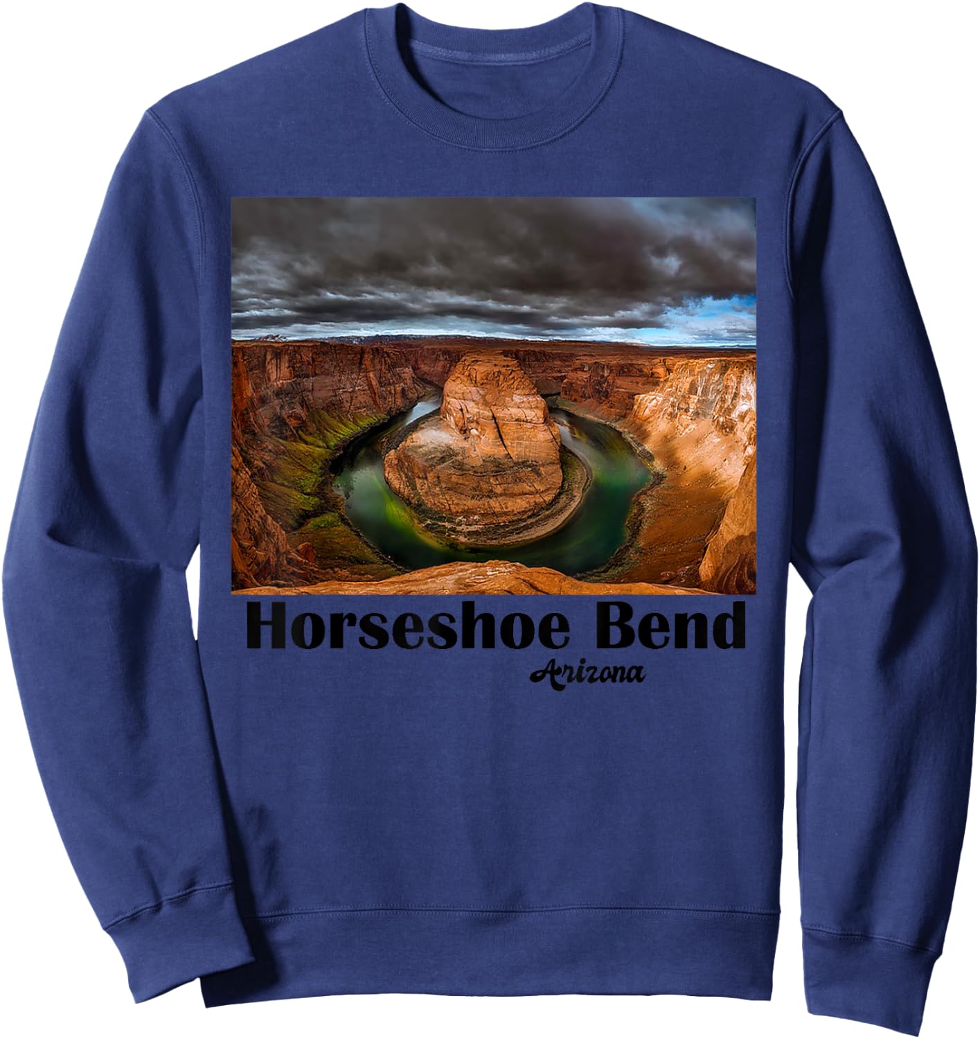 Historic Horseshoe Bend Souvenir Page Arizona Lake Powell Sweatshirt - Sweatshirt | Navy