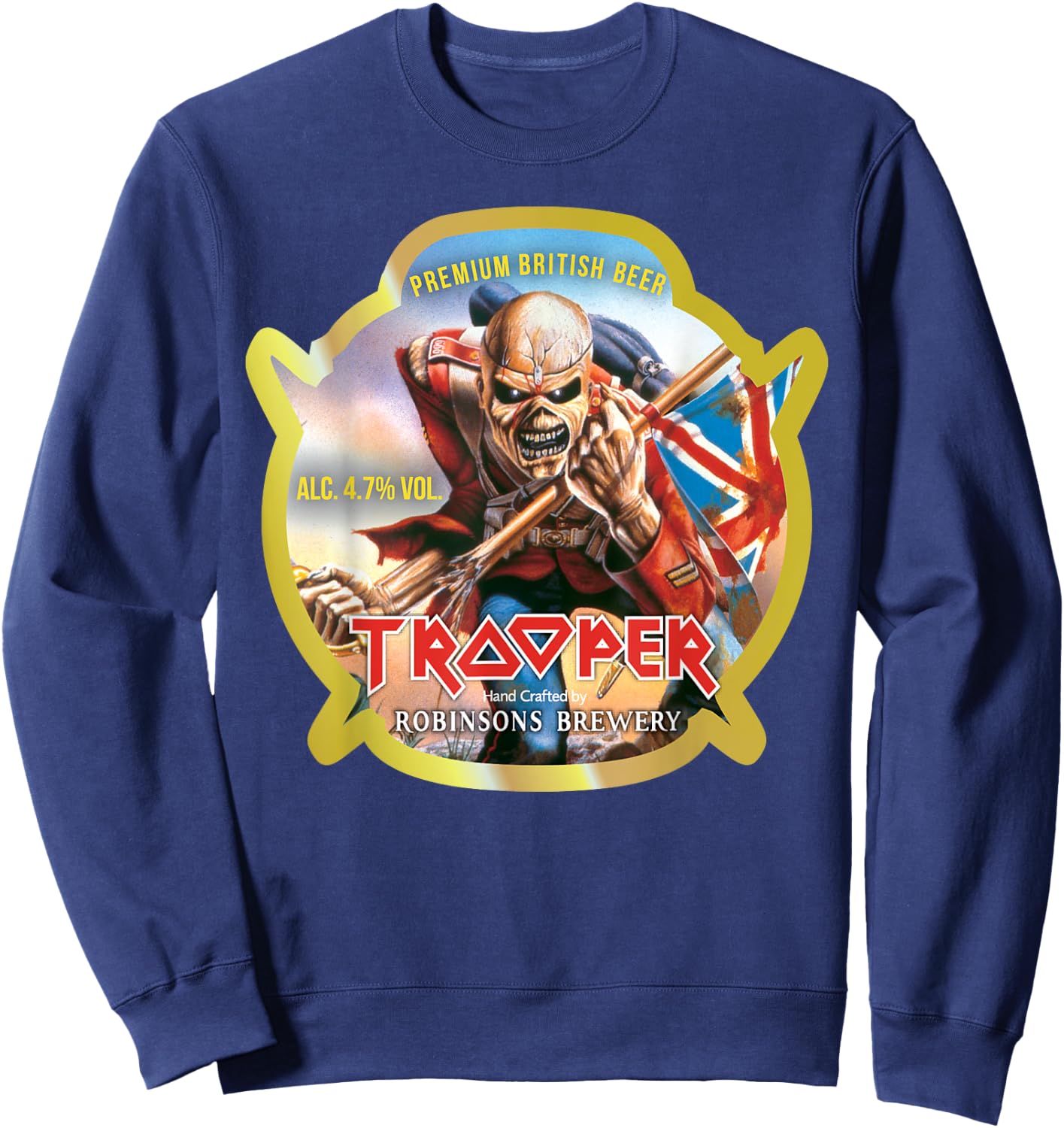 Iron Maiden - Trooper Beer Label Sweatshirt - Sweatshirt | Navy