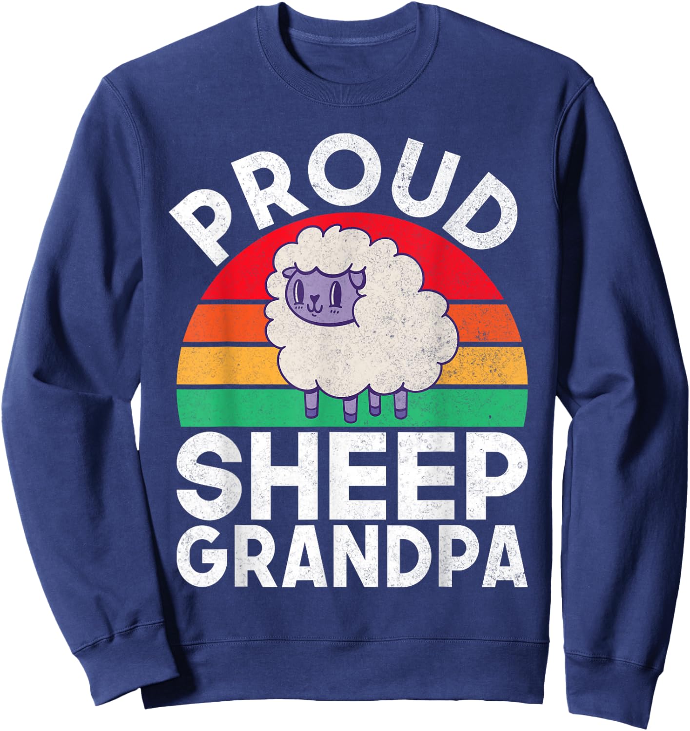 Proud Sheep Grandpa Sheep Sweatshirt - Sweatshirt | Navy