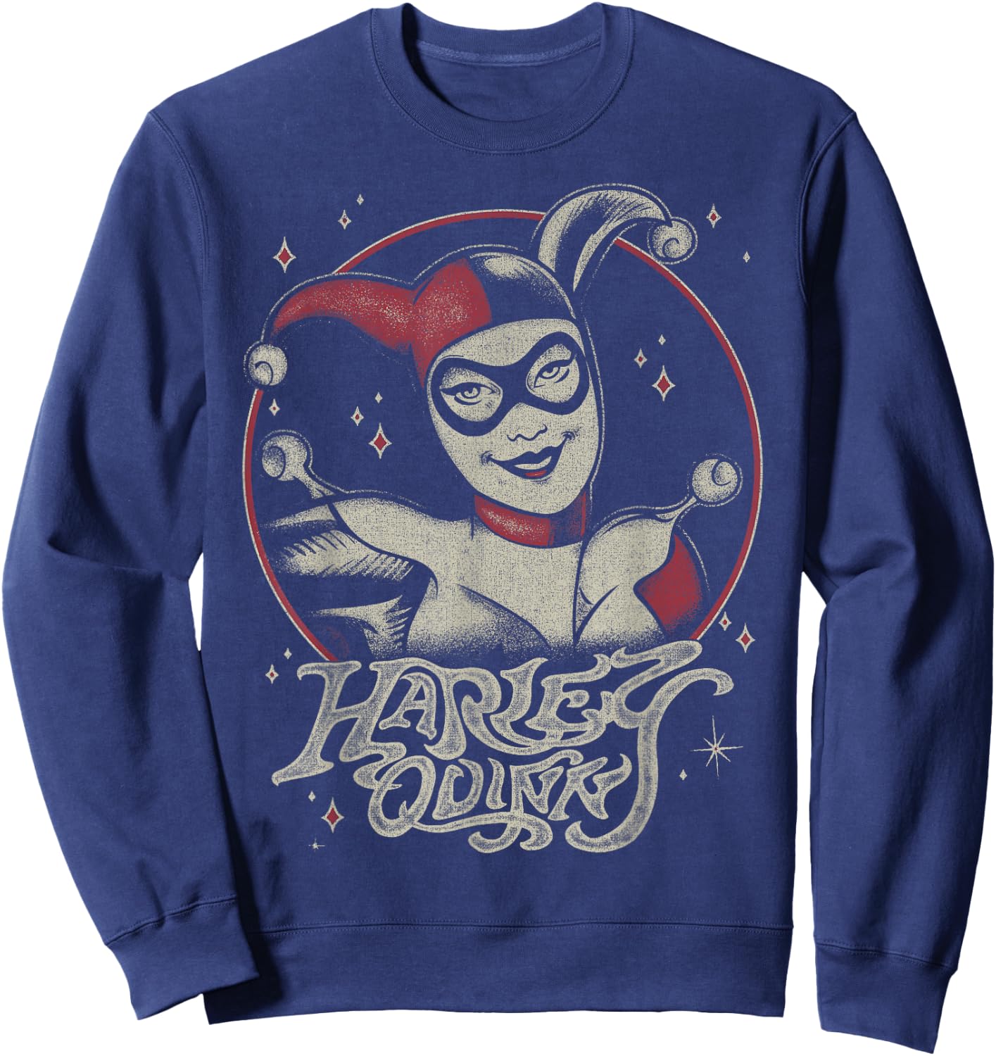 DC Comics Harley Quinn Dark Portrait Small Sweatshirt - Sweatshirt | Navy