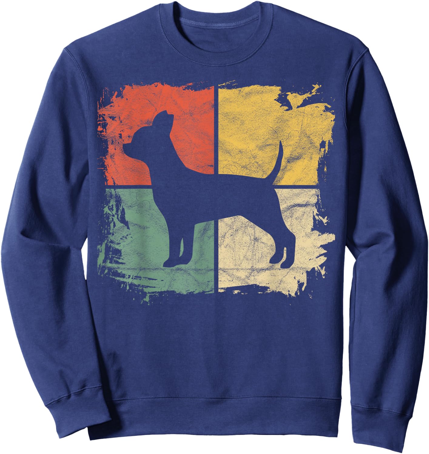 Square Retro Chihuahua Owner Gift Dog Parent Dad Chi-chi Mom Sweatshirt - Sweatshirt | Navy
