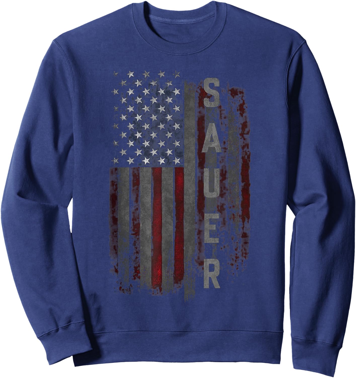 SAUER Family American Flag Sweatshirt - Sweatshirt | Navy