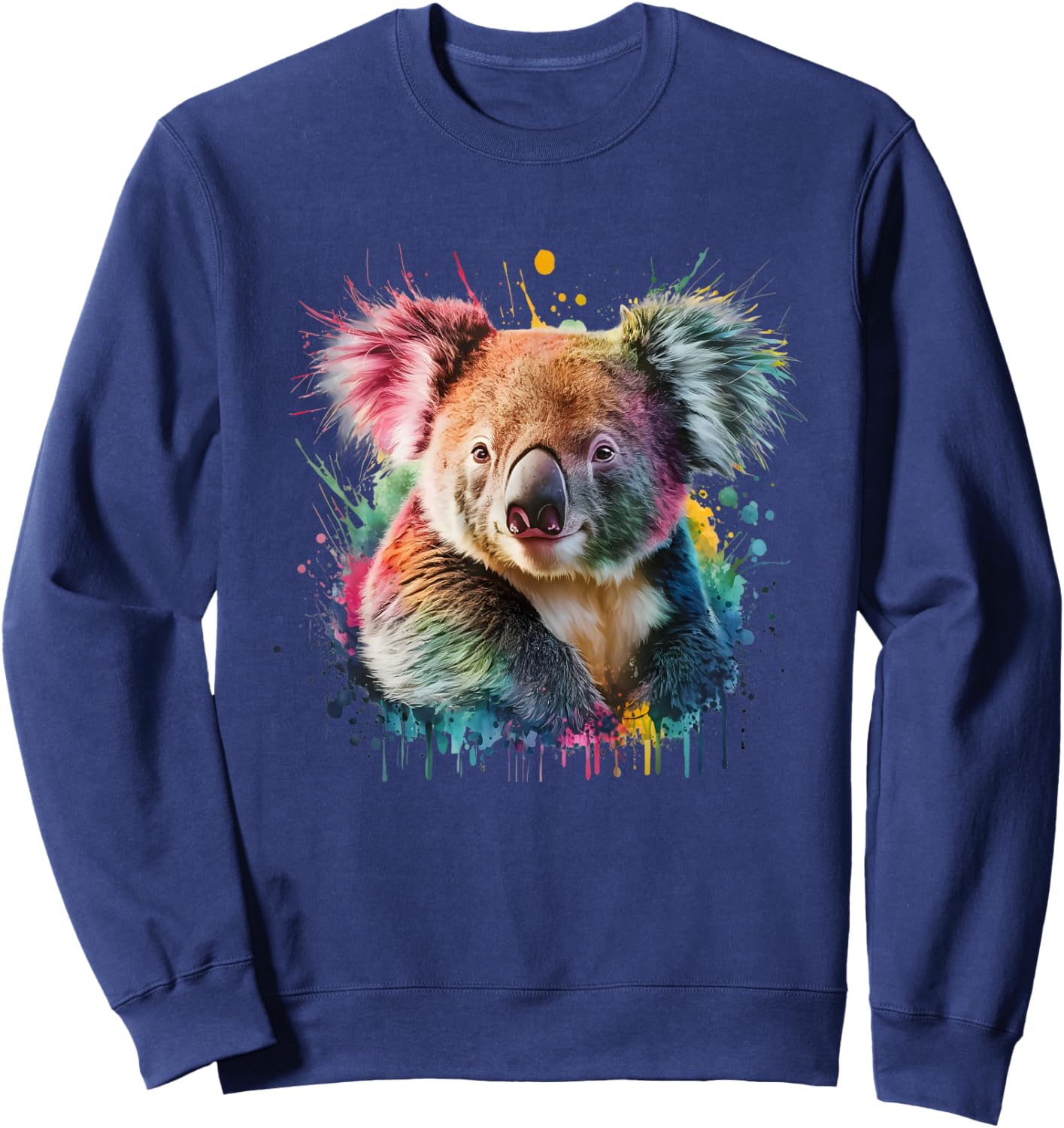 Koala Bear Men Woman Colorful Watercolor Koala Bear Sweatshirt - Sweatshirt | Navy