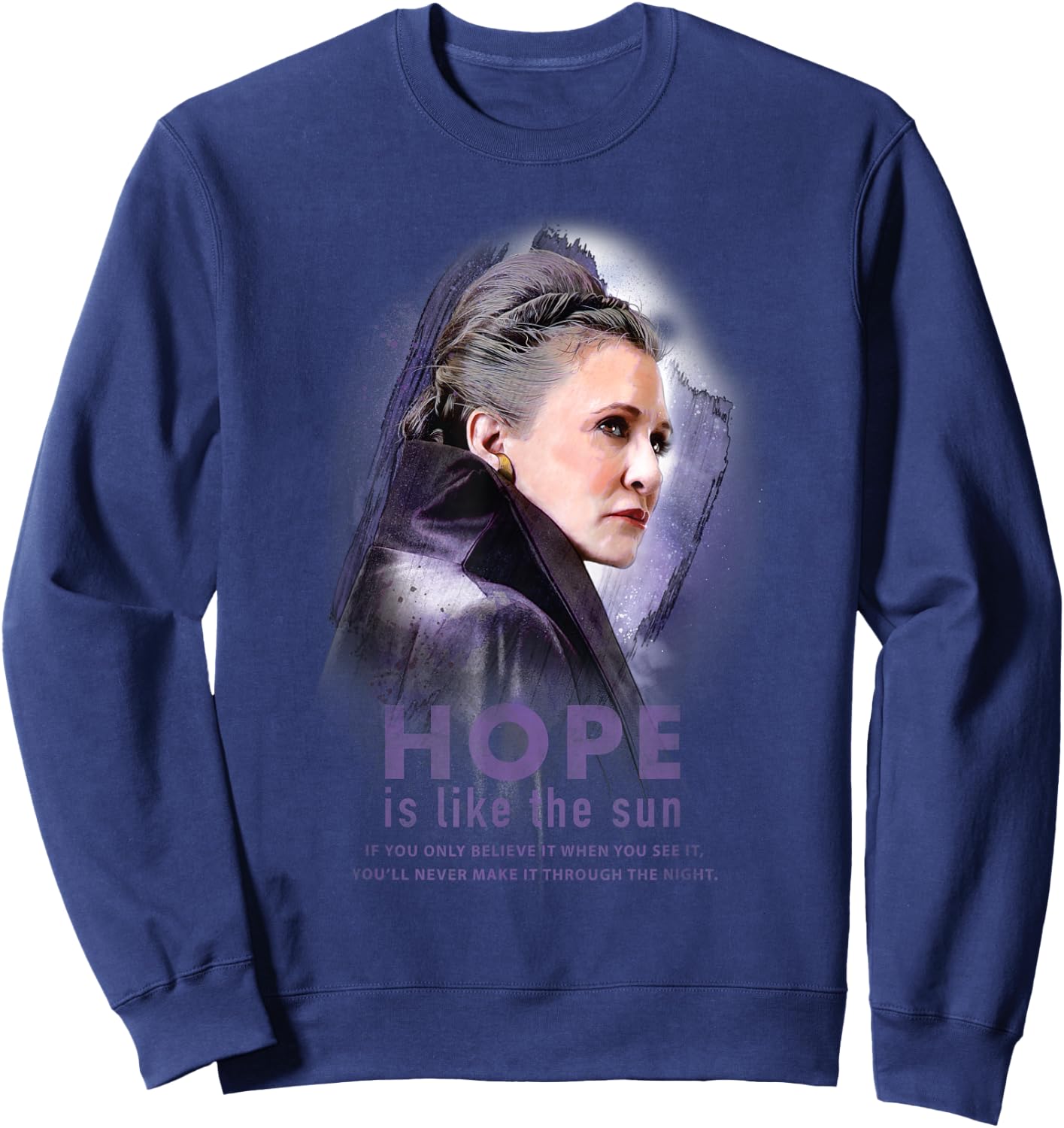 Star Wars General Leia Organa Hope Is Like the Sun Sweatshirt - Sweatshirt | Navy