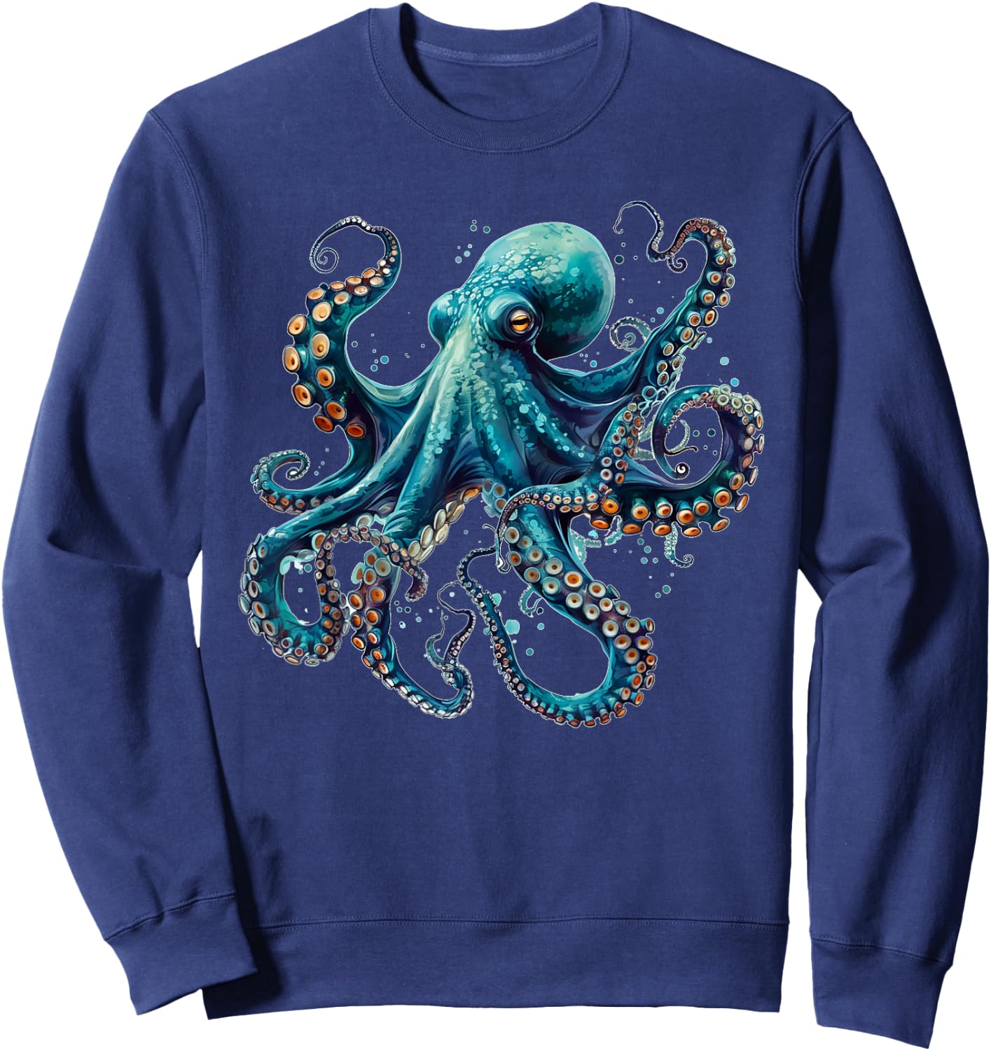 Cool blue octopus Sweatshirt - Sweatshirt | Navy