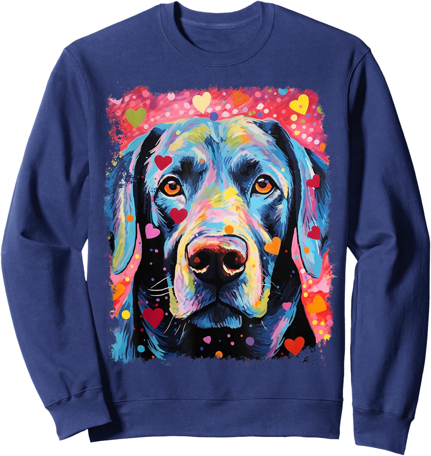 Labrador Retriever Valentine's Day Sweatshirt - Sweatshirt | Navy