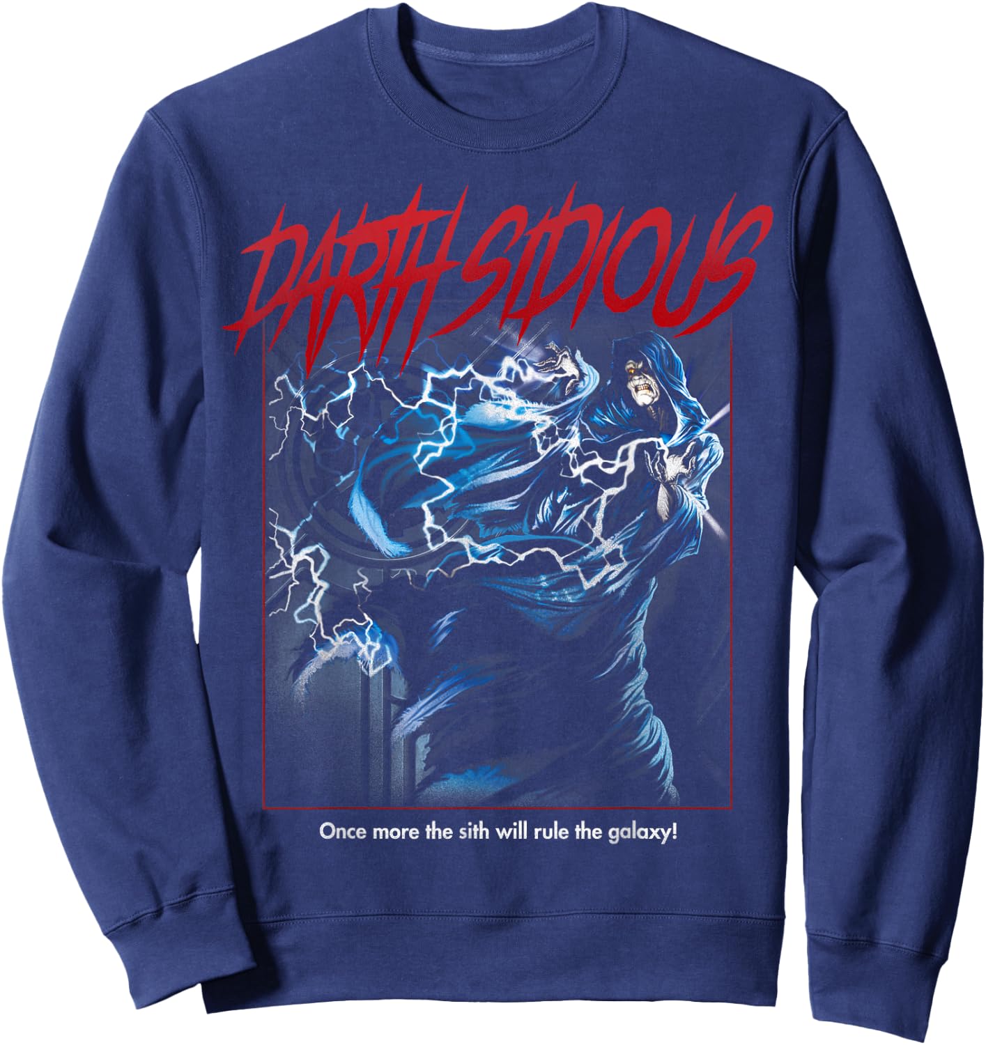 Star Wars Halloween Darth Sidious Dark Portrait Sweatshirt - Sweatshirt | Navy