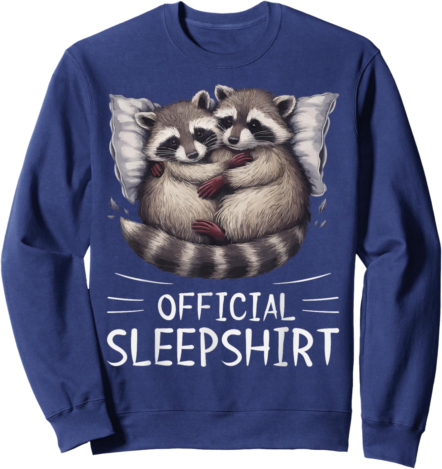 Official Sleepshirt Raccoon Pajamas Racoon Sweatshirt - Sweatshirt | Navy