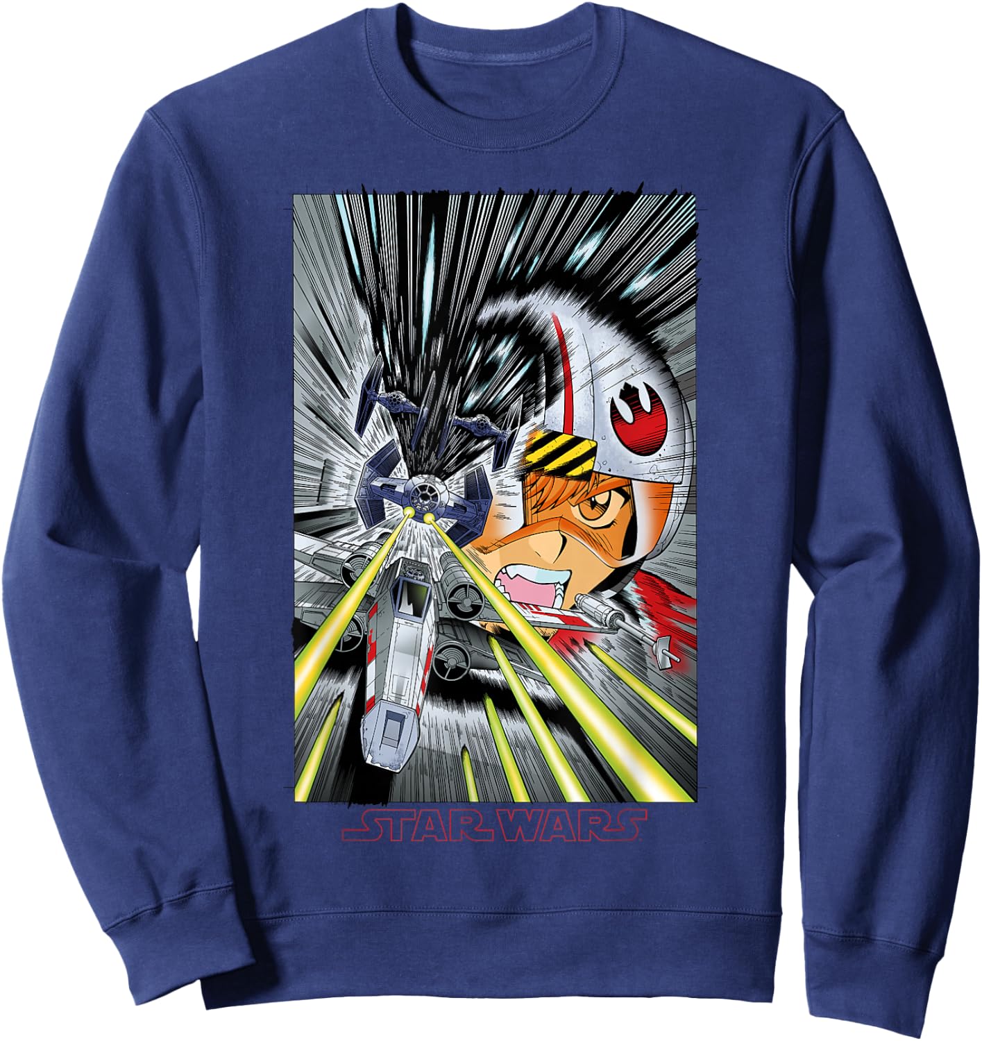 Star Wars Rebel Pilot Anime Poster Sweatshirt - Sweatshirt | Navy