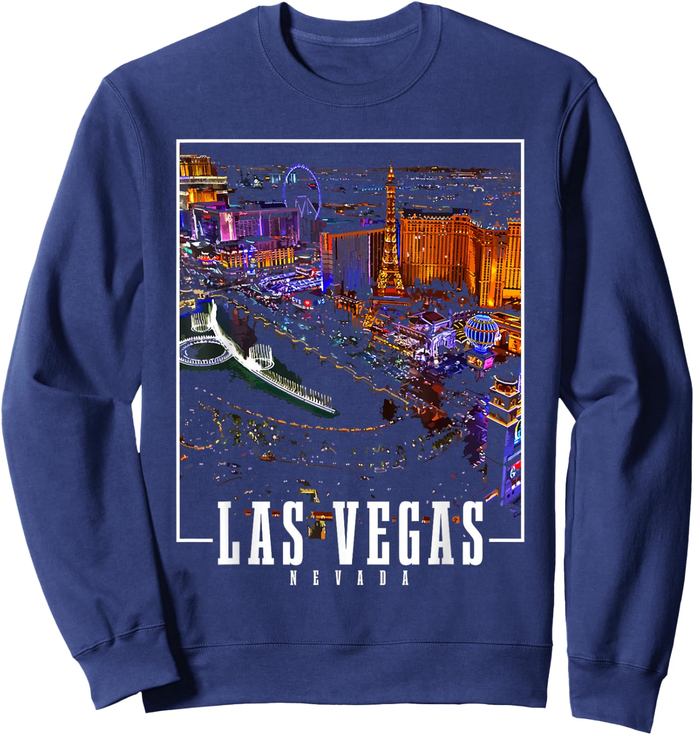 Las Vegas Nevada Skyline USA Souvenir Sweatshirt - Sweatshirt | Navy