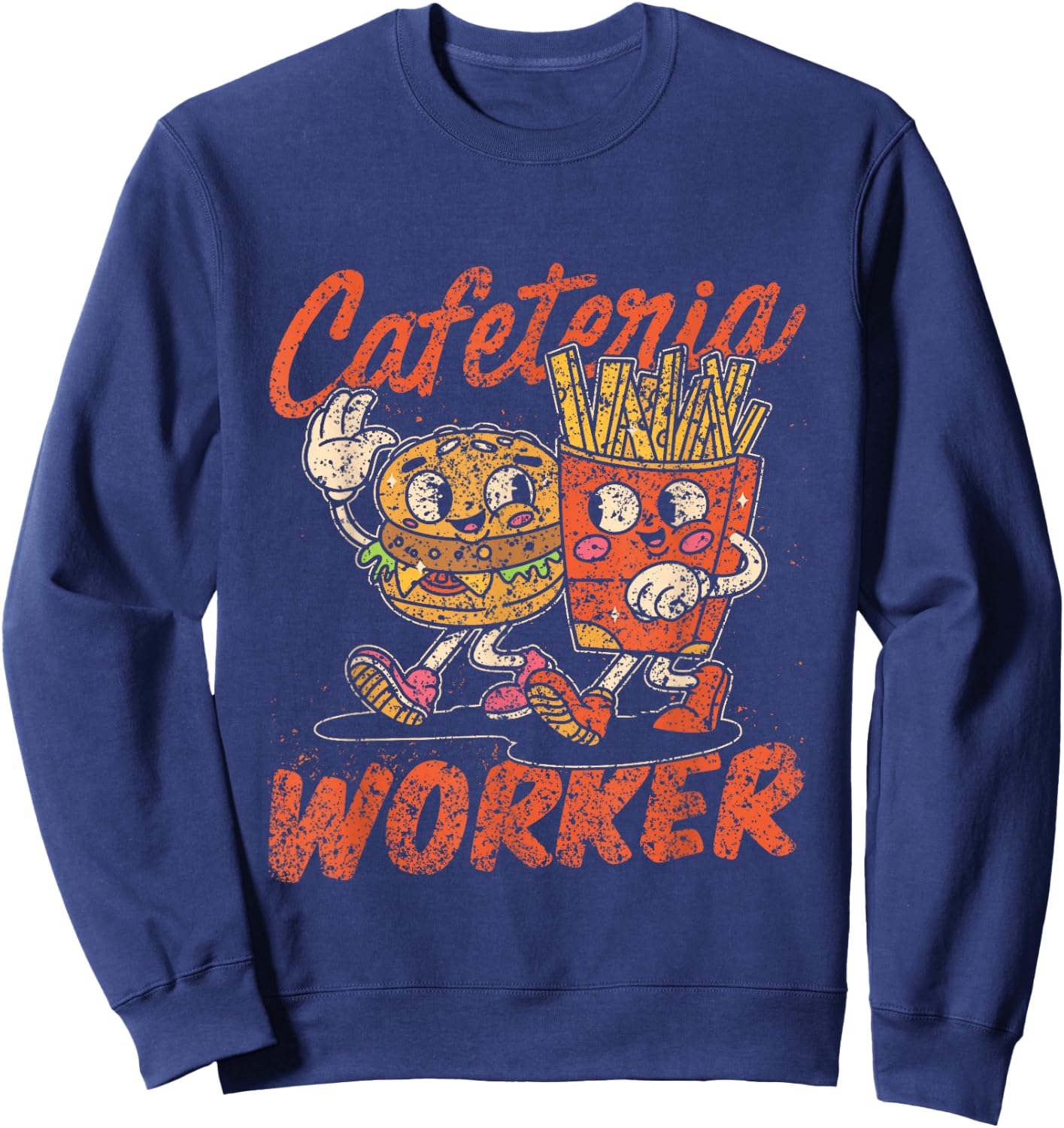 Cafeteria Worker Lunch Lady Ladies School Cafeteria Worker Sweatshirt - Sweatshirt | Navy