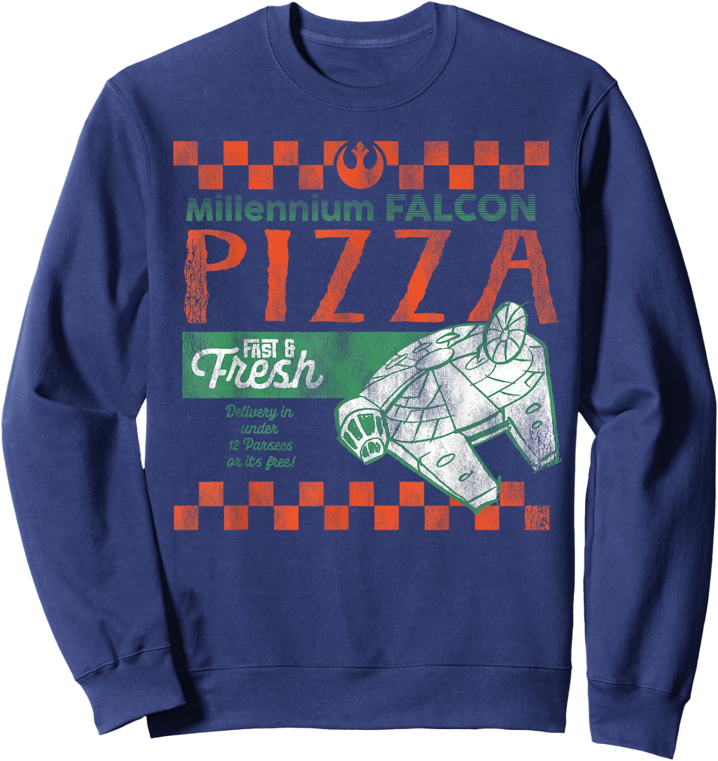 Star Wars Millennium Falcon Pizza Fast & Fresh Sweatshirt - Sweatshirt | Navy