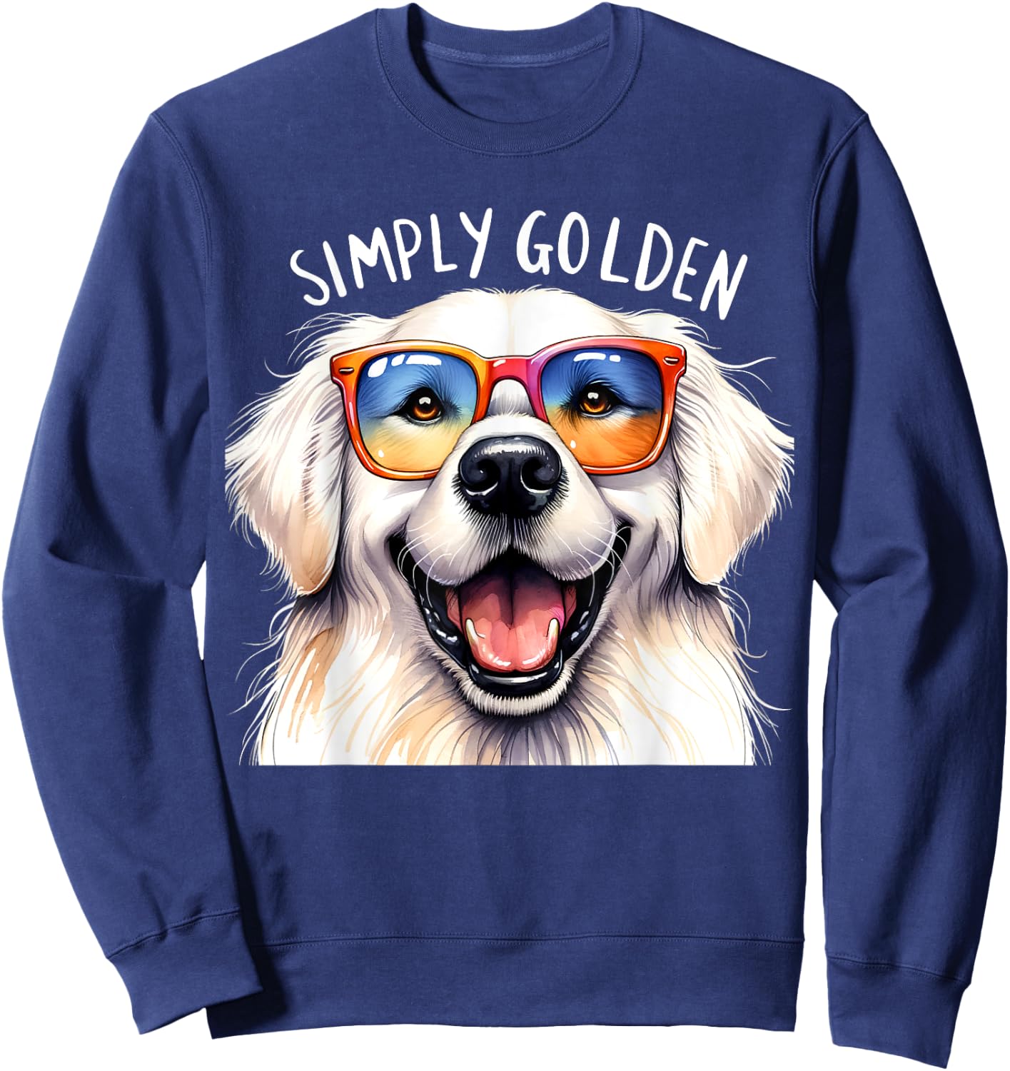 Simply Golden Retriever Mom Women Men Funny Dog Puppy Love Sweatshirt - Sweatshirt | Navy