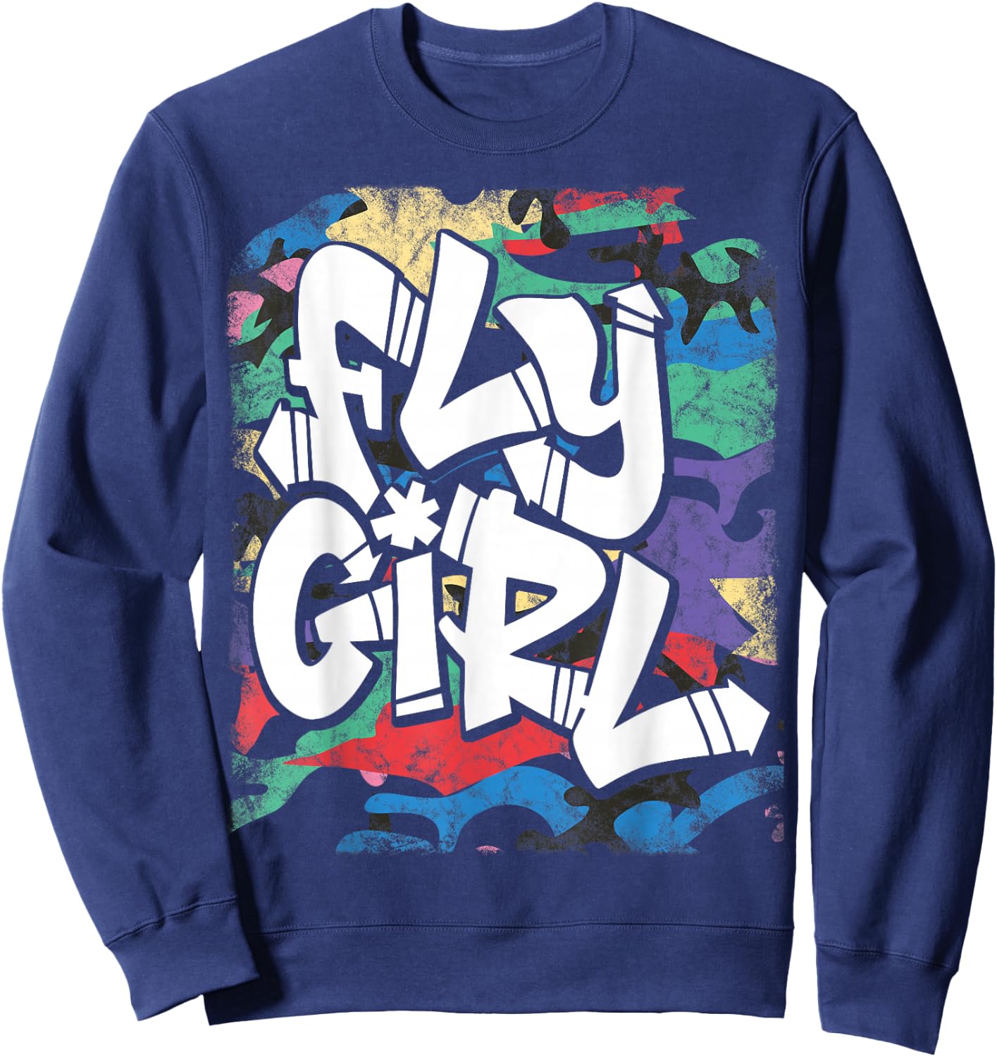 Fly Girl 80s 90s Old School B-Girl Hip Hop Sweatshirt - Sweatshirt | Navy