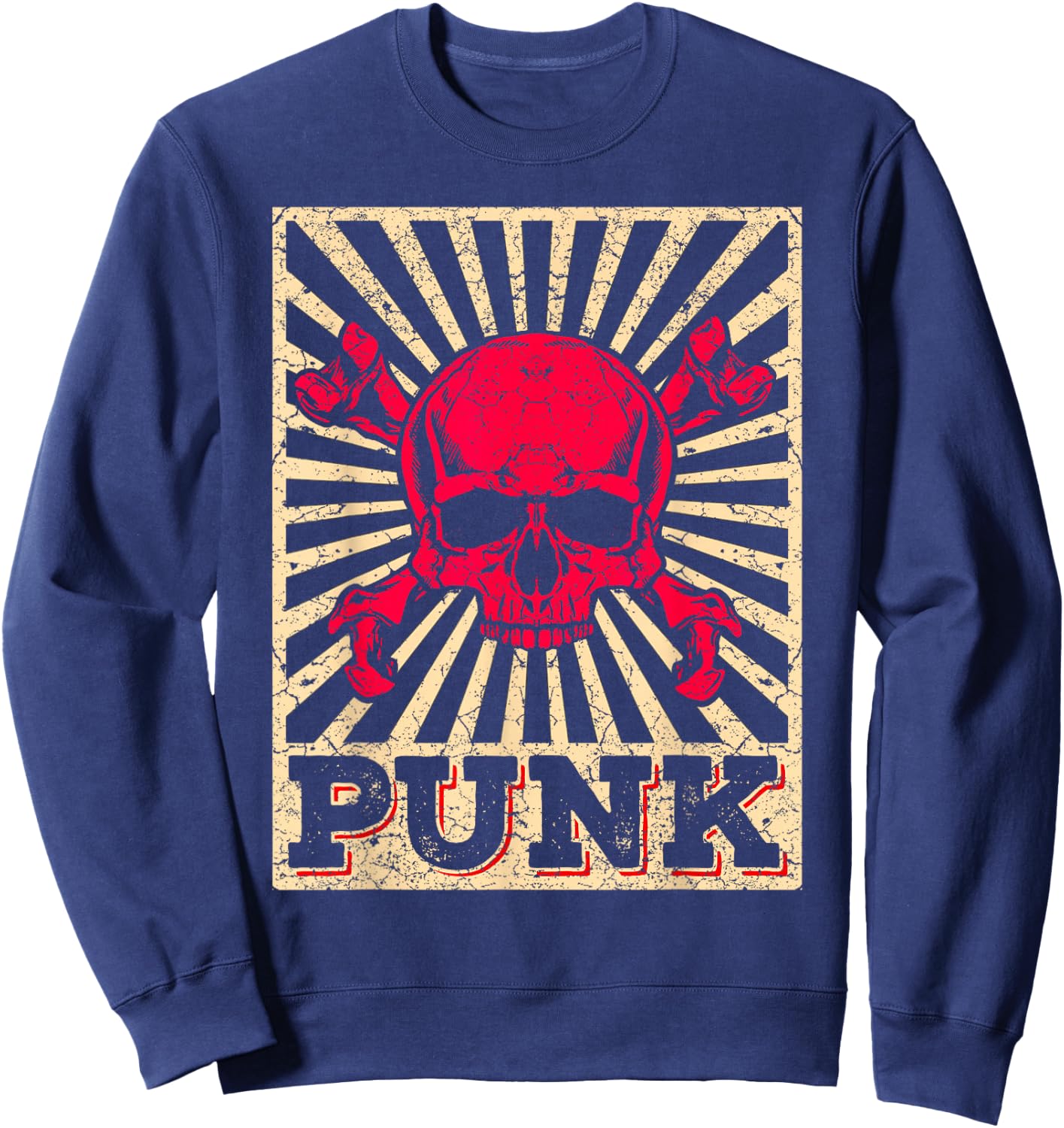 Punk Music Retro Punk Rock Concert Gift Sweatshirt - Sweatshirt | Navy