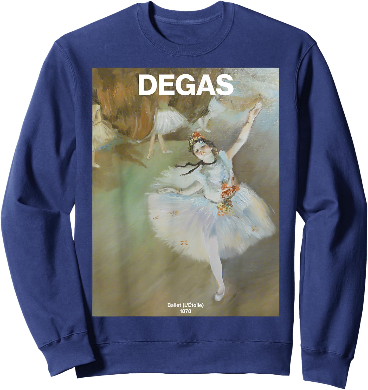 Degas – Ballet (L'Étoile) | Famous Painting Sweatshirt - Sweatshirt | Navy