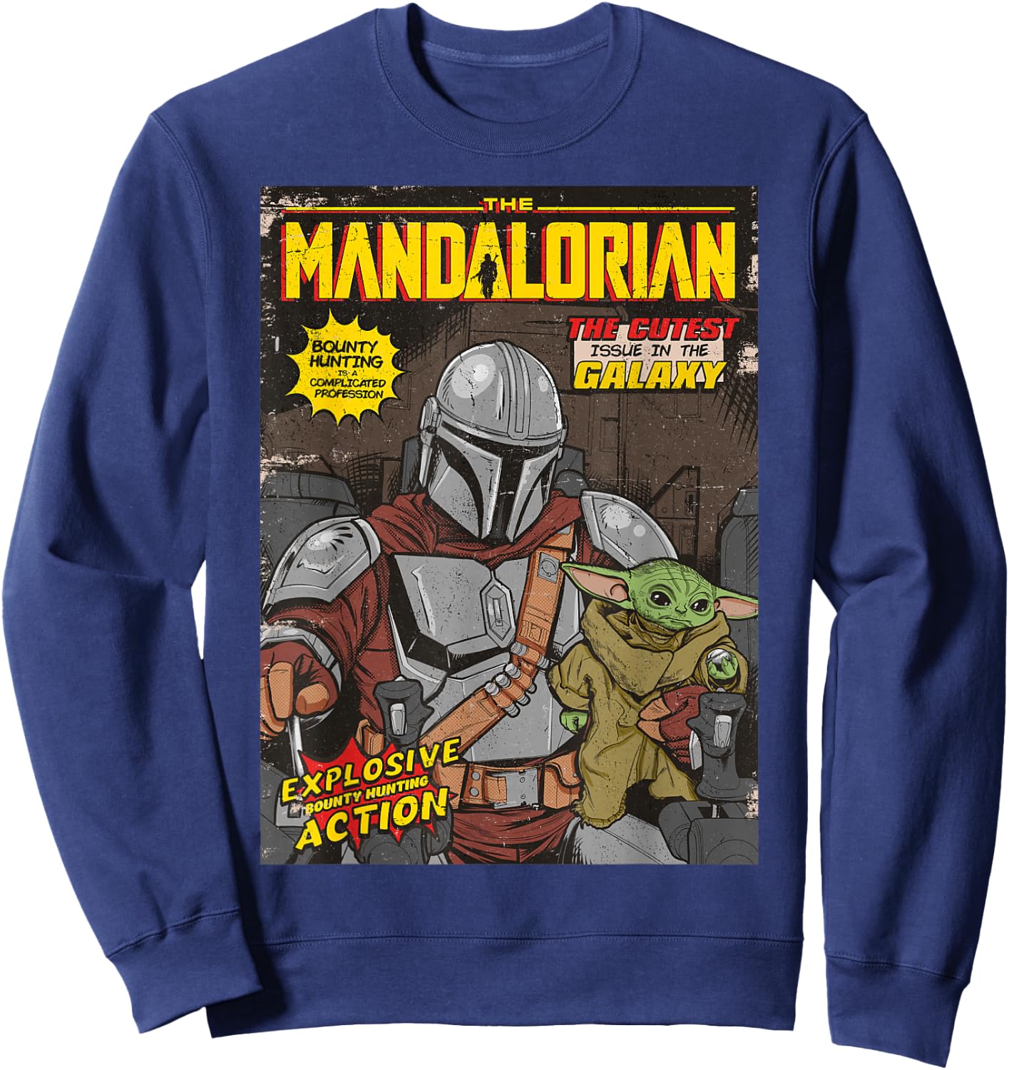 Star Wars The Mandalorian Comic Cover Sweatshirt - Sweatshirt | Navy