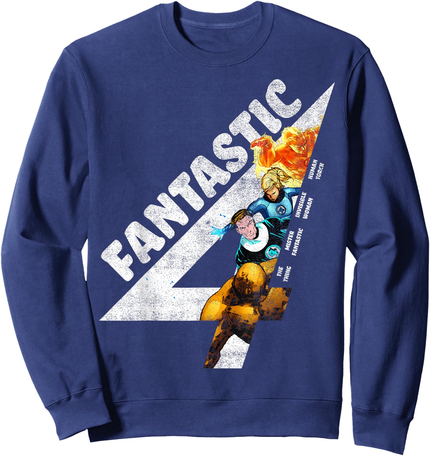 Marvel Fantastic Four Group Shot Logo Fill Sweatshirt - Sweatshirt | Navy