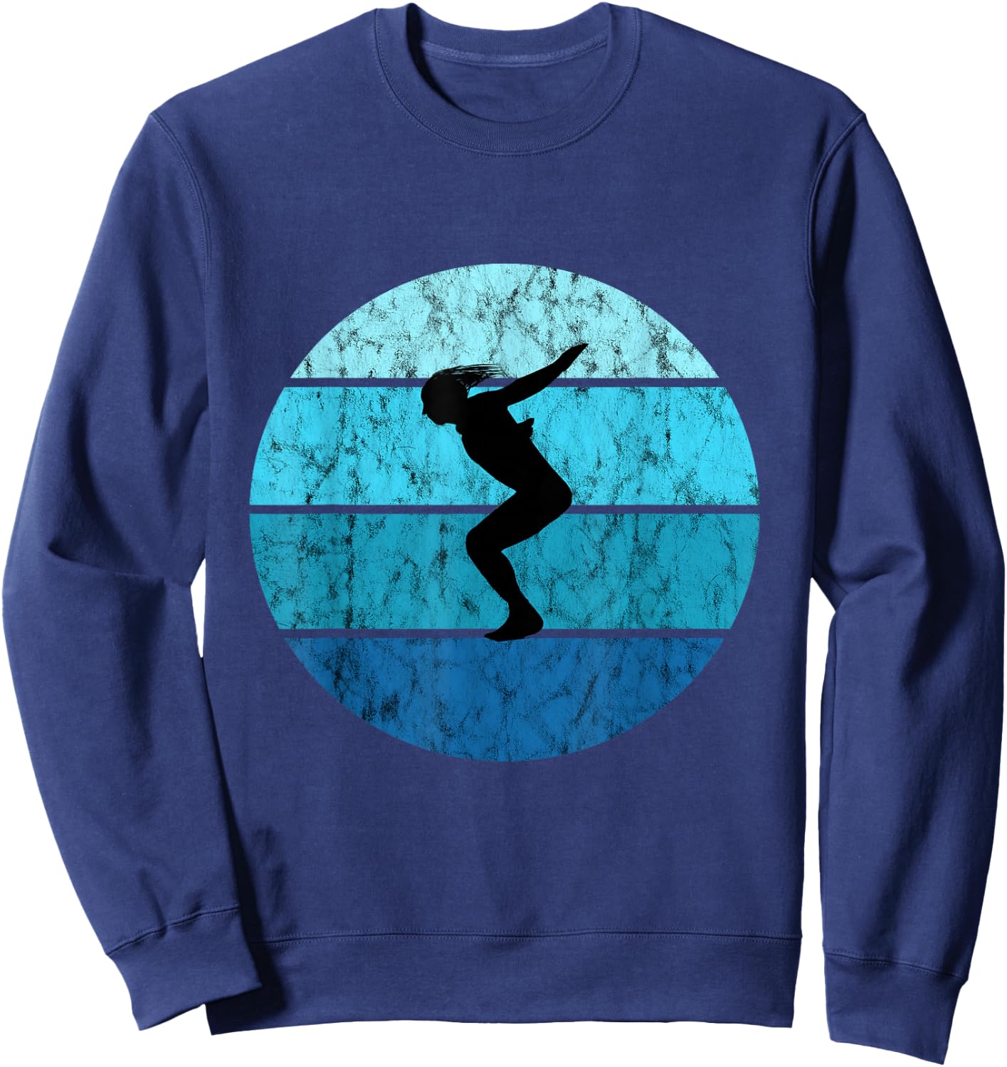 Retro Vintage Ocean Tower Jumping Board Sweatshirt - Sweatshirt | Navy