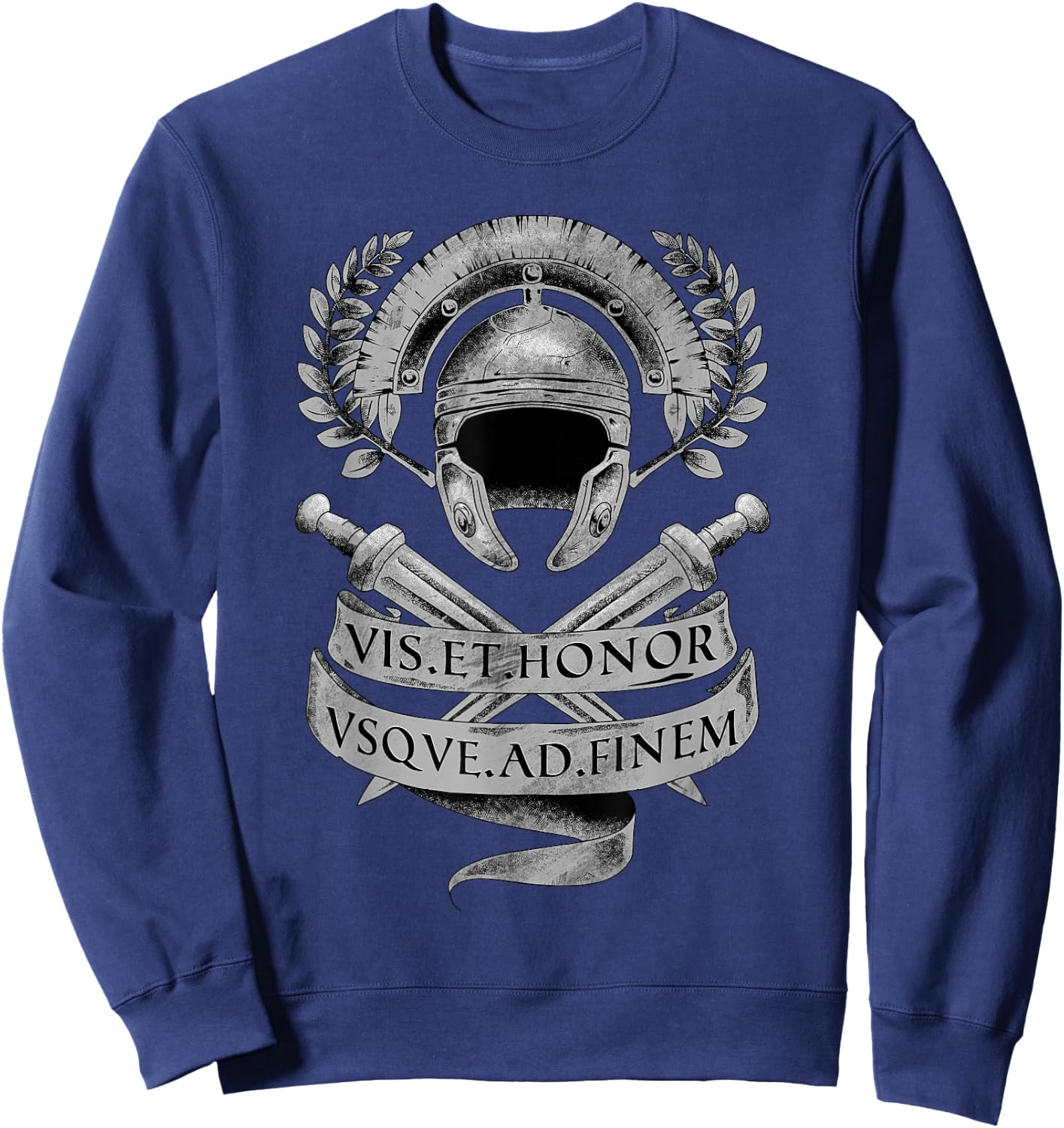 Vintage Roman Gladiator Helmet Warrior Arena Gym Gift Sweatshirt - Sweatshirt | Navy