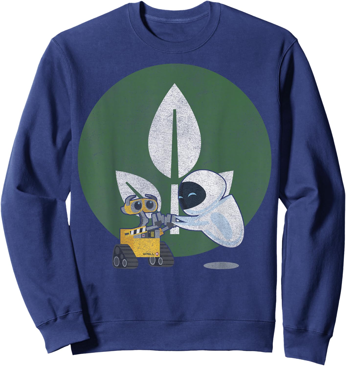 Disney Pixar Wall-E & Eve Leaf Logo Sweatshirt - Sweatshirt | Navy