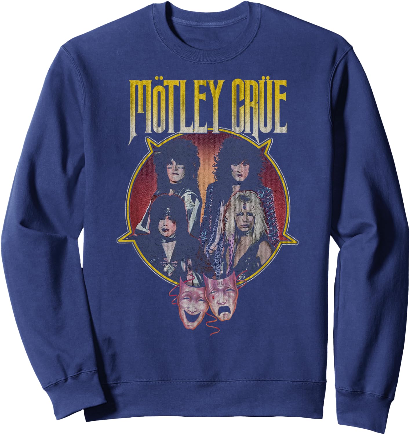 Mötley Crüe - Theatre Of Pain - Pentagram Sweatshirt - Sweatshirt | Navy