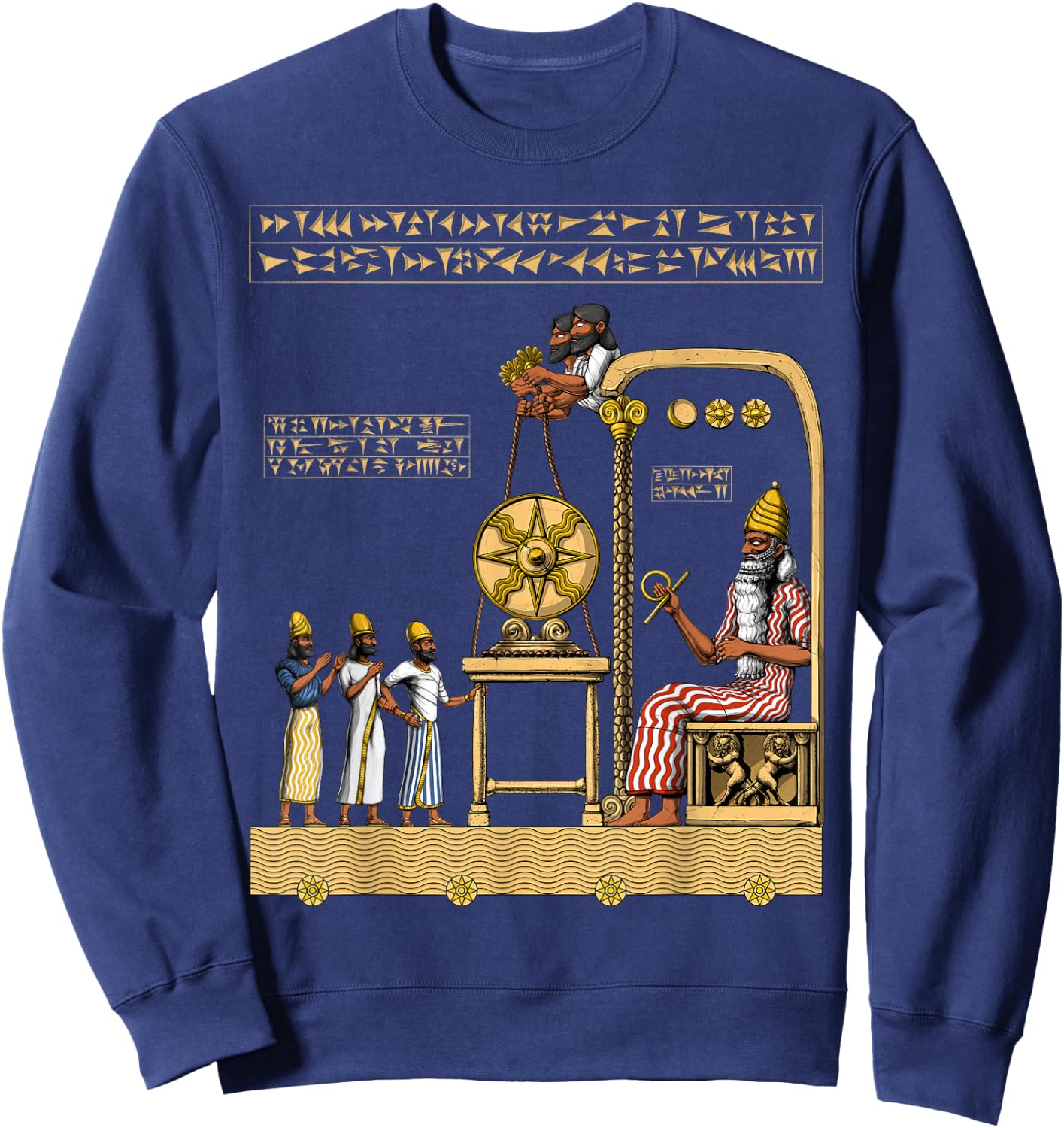 Anunnaki Alien Sumerian Gods Ancient Babylonian Sweatshirt - Sweatshirt | Navy