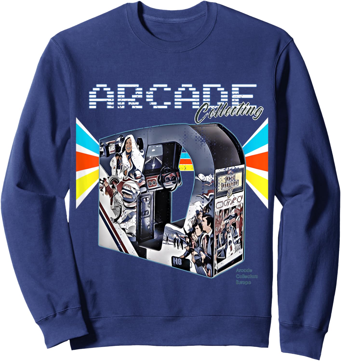 Arcade cabinet machine 1970 1980 1990 Video Game Collection Sweatshirt - Sweatshirt | Navy