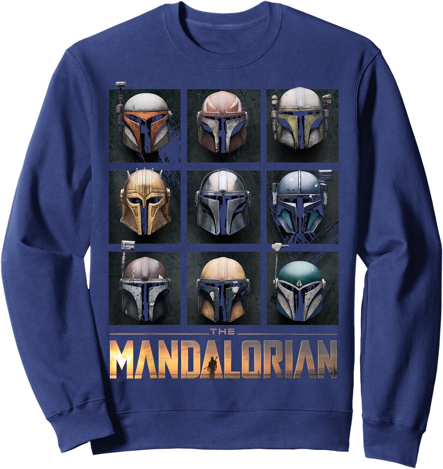 Star Wars The Mandalorian Helmet Box Up Sweatshirt - Sweatshirt | Navy