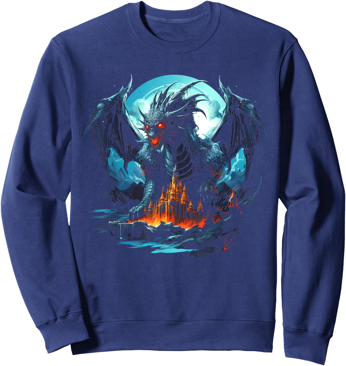 Frost Dragon Ice Dragon Sweatshirt - Sweatshirt | Navy