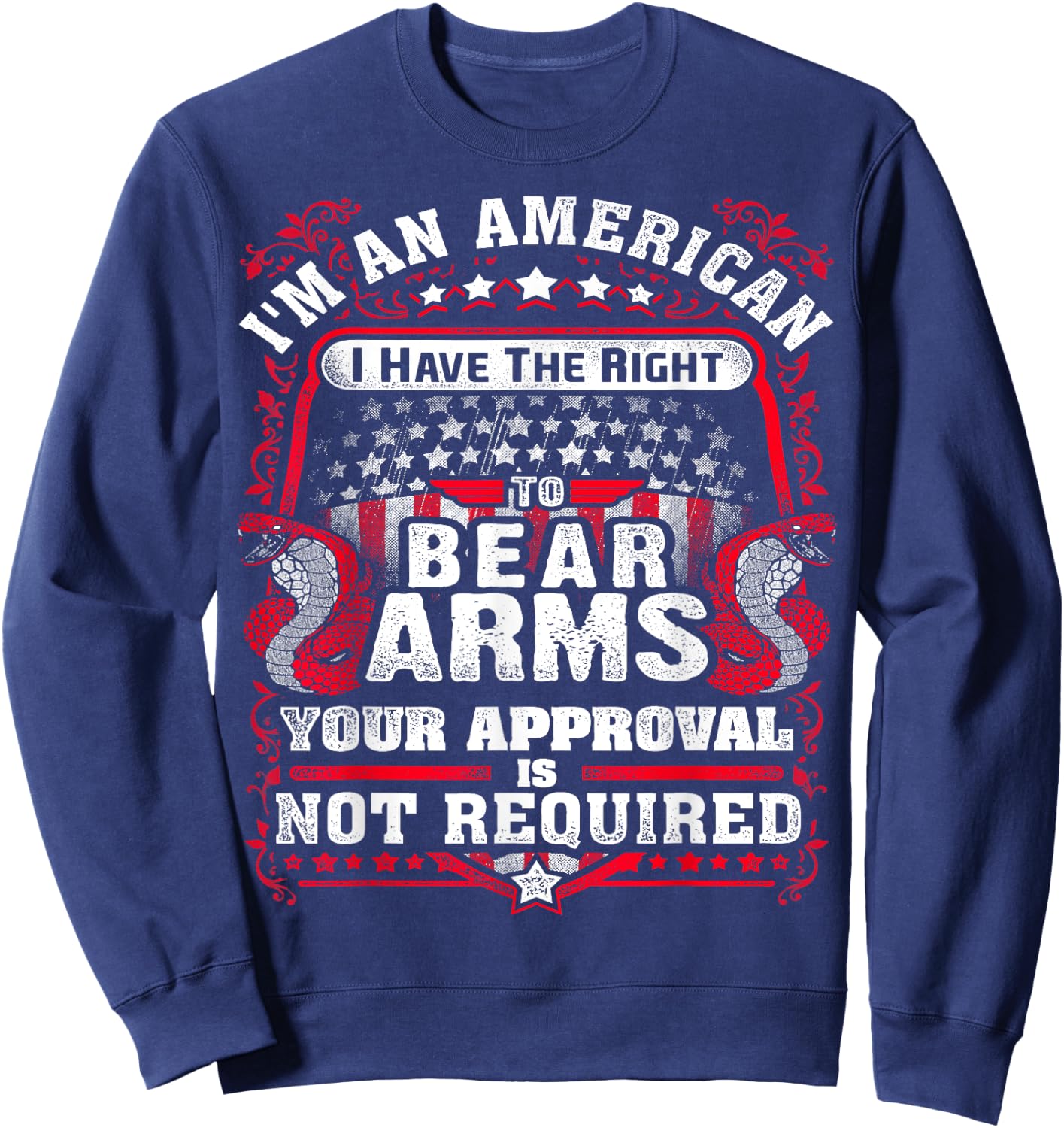 Gun Control Right To Bear Arms for Gun Enthusiast Sweatshirt - Sweatshirt | Navy