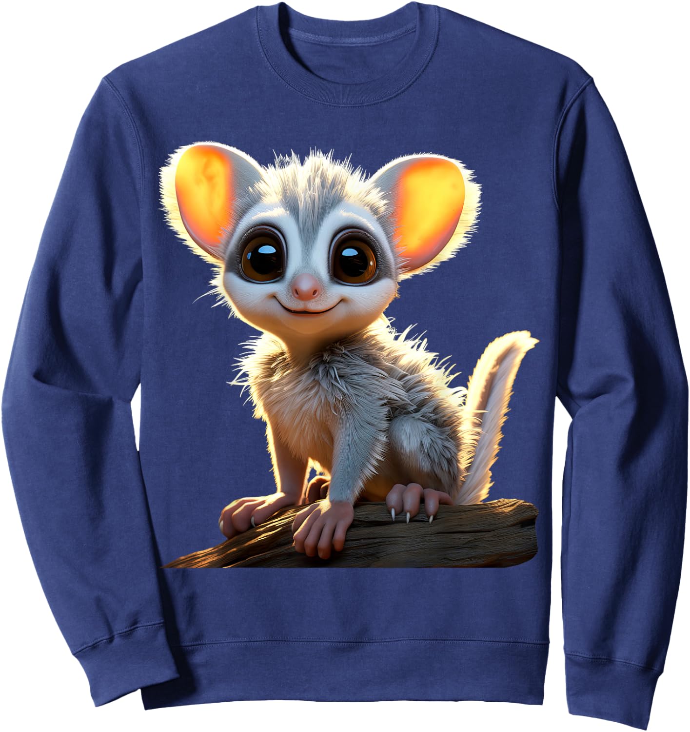 Galago Bush Baby Galagos Nagapies Monkey Ape Cute Galago Sweatshirt - Sweatshirt | Navy