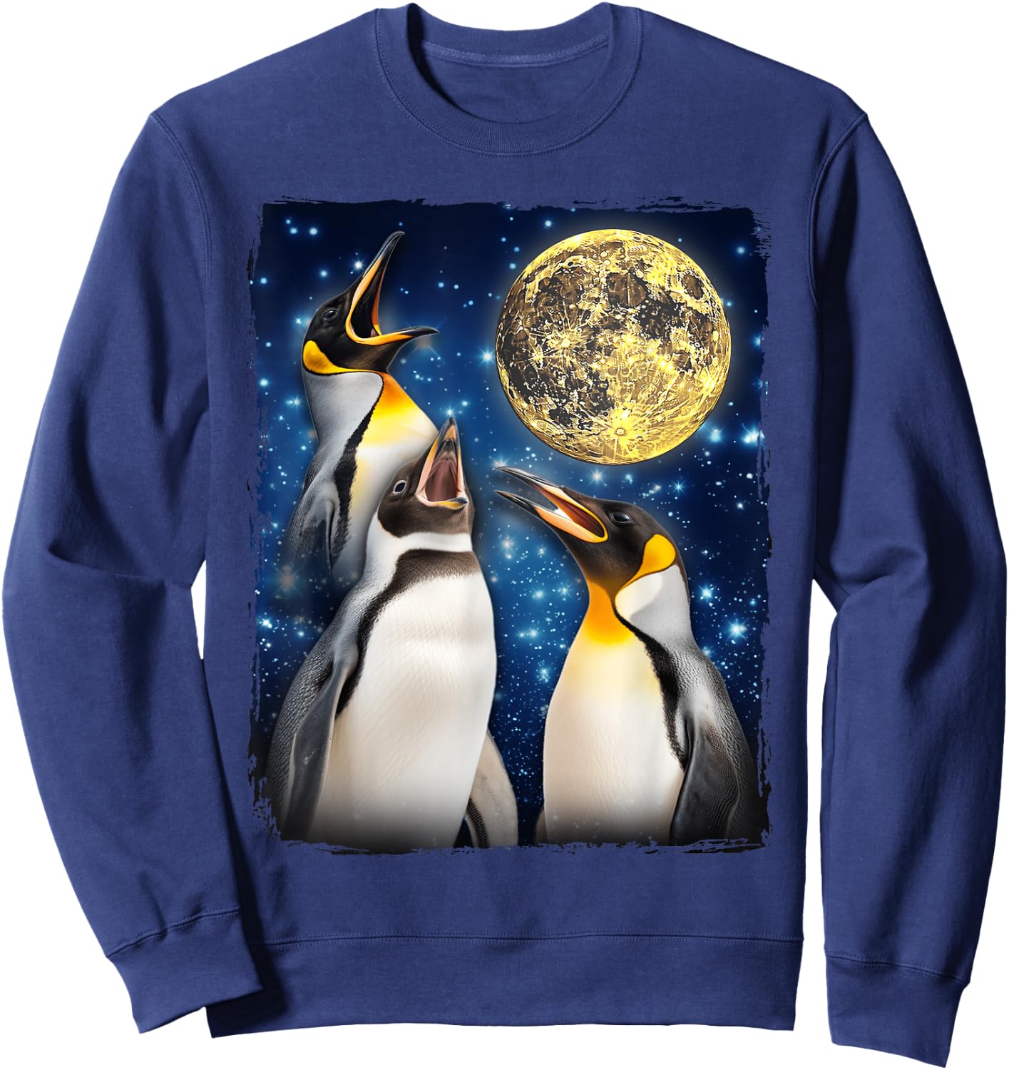 Penguins Howling At The Moon Sweatshirt - Sweatshirt | Navy