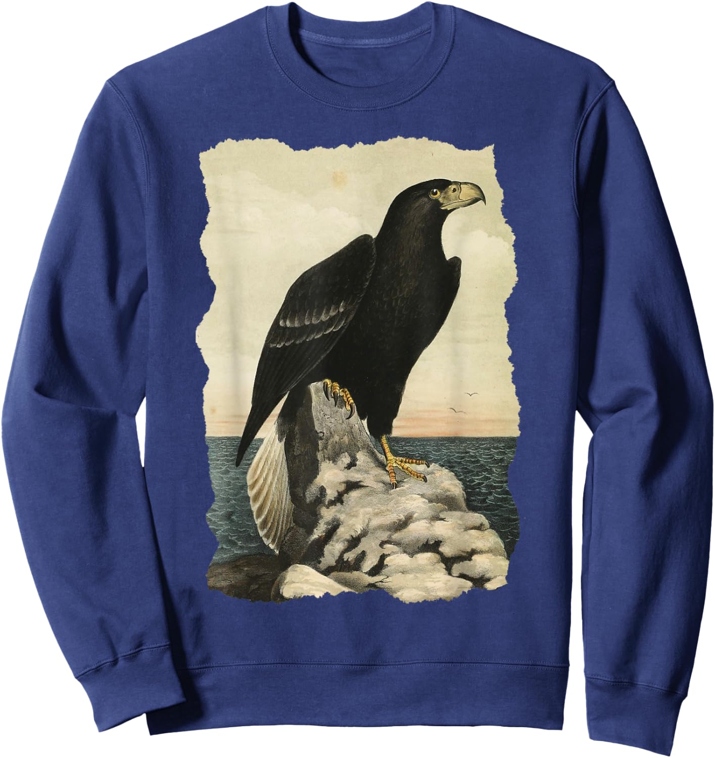 Northen Steller's Sea Eagle - Bird of Prey - Raptor Seascape Sweatshirt - Sweatshirt | Navy