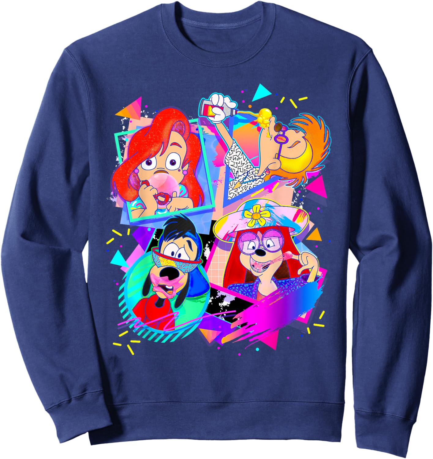 Disney A Goofy Movie Bubble Gum Retro Nineties Sweatshirt - Sweatshirt | Navy