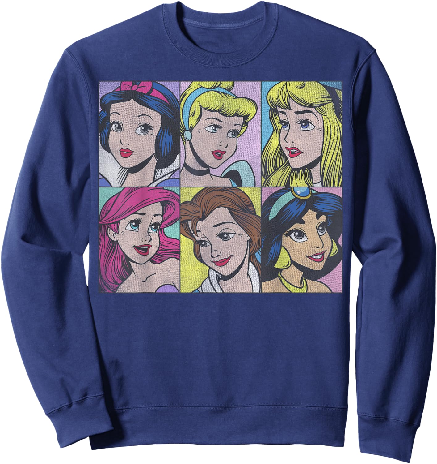 Disney Princess Pop Art Portraits Box Up Small Sweatshirt - Sweatshirt | Navy