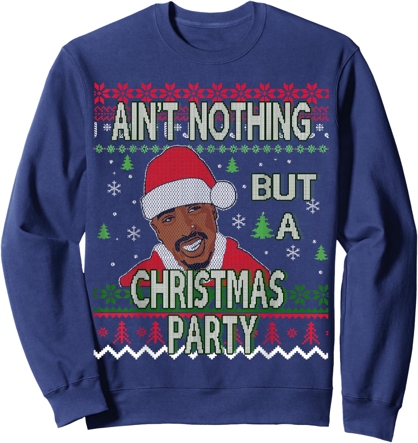 Hip Hop Christmas Party Sweatshirt - Sweatshirt | Navy