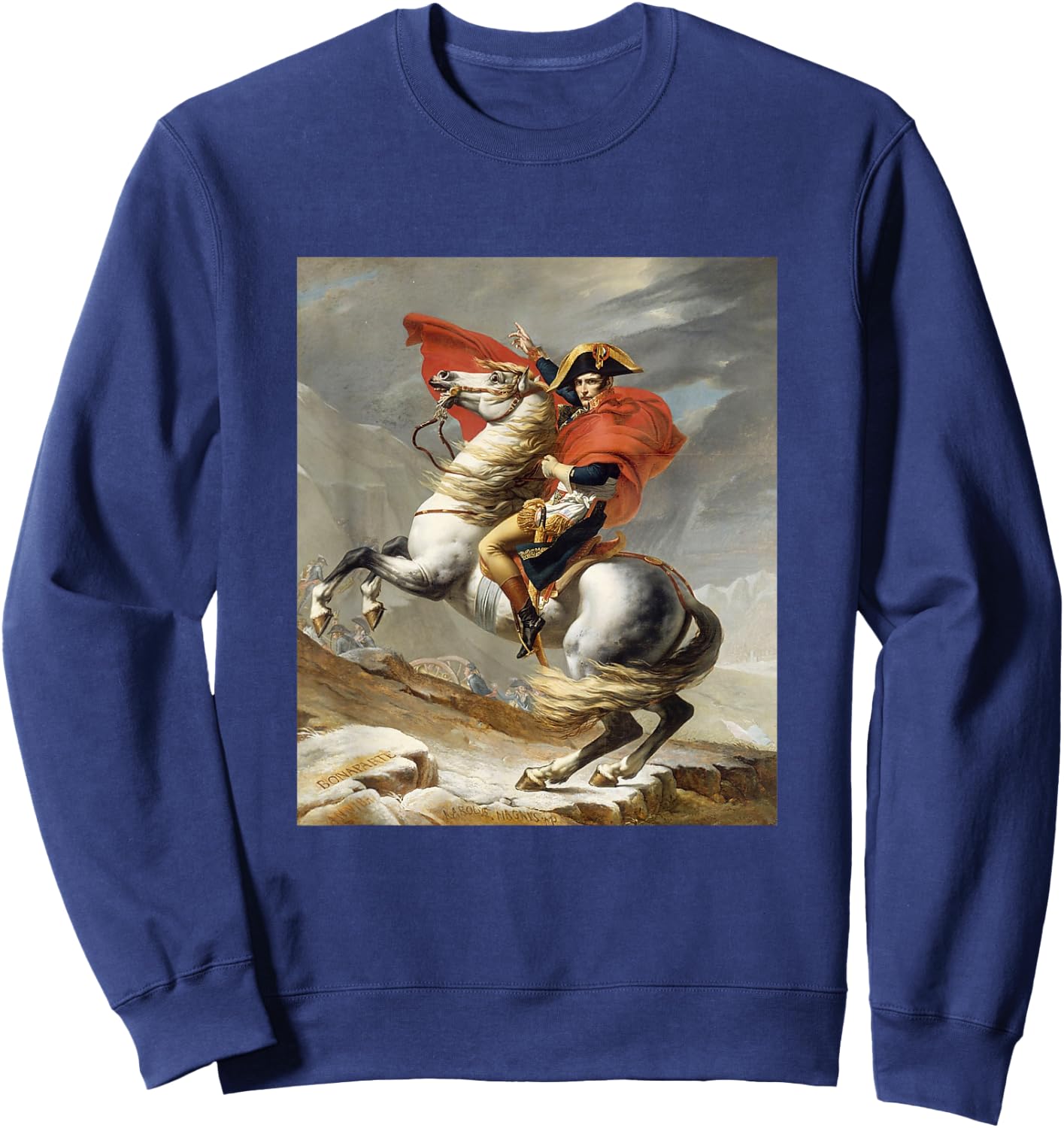 Napoleon Bonaparte Jacques-Louis David Neoclassicism Art Sweatshirt - Sweatshirt | Navy