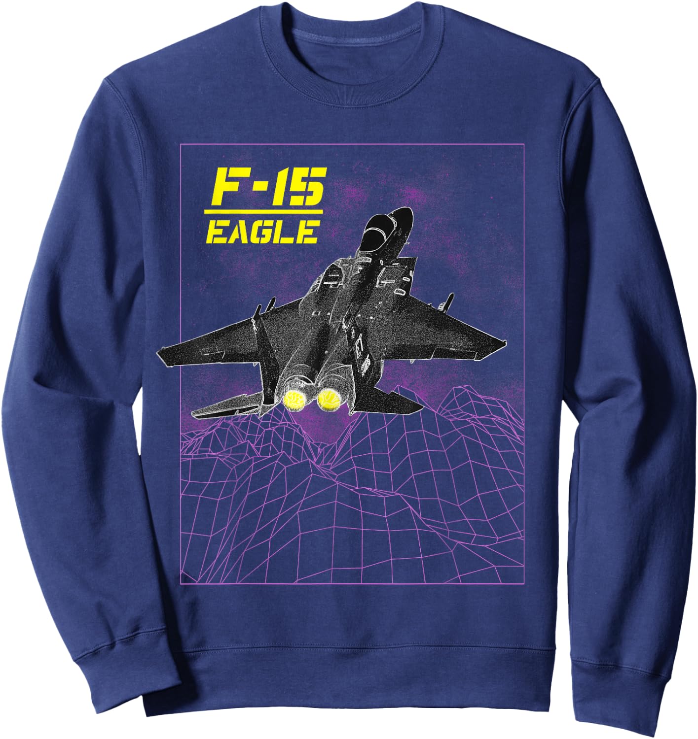 F-15 Eagle Fighter Jet Sweatshirt - Sweatshirt | Navy