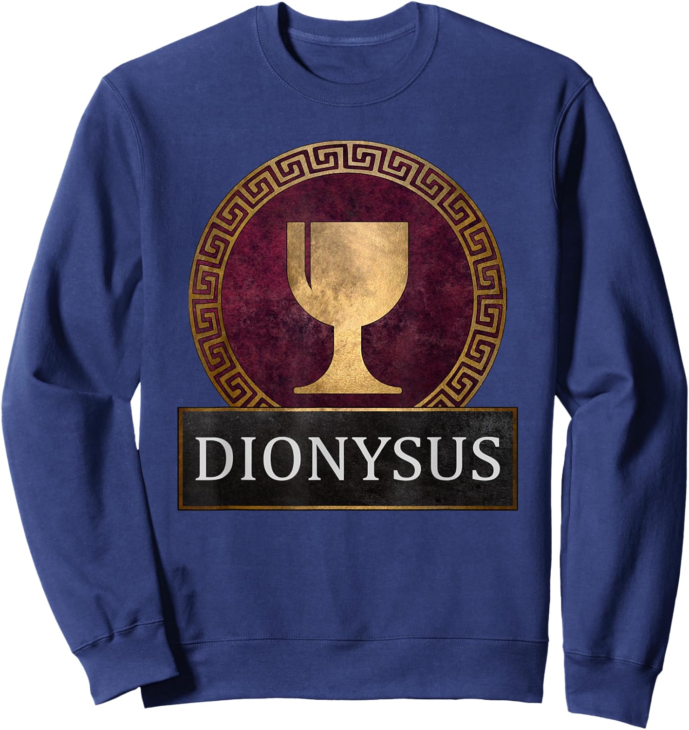 Dionysus Ancient Greek God of Wine Symbol Sweatshirt - Sweatshirt | Navy