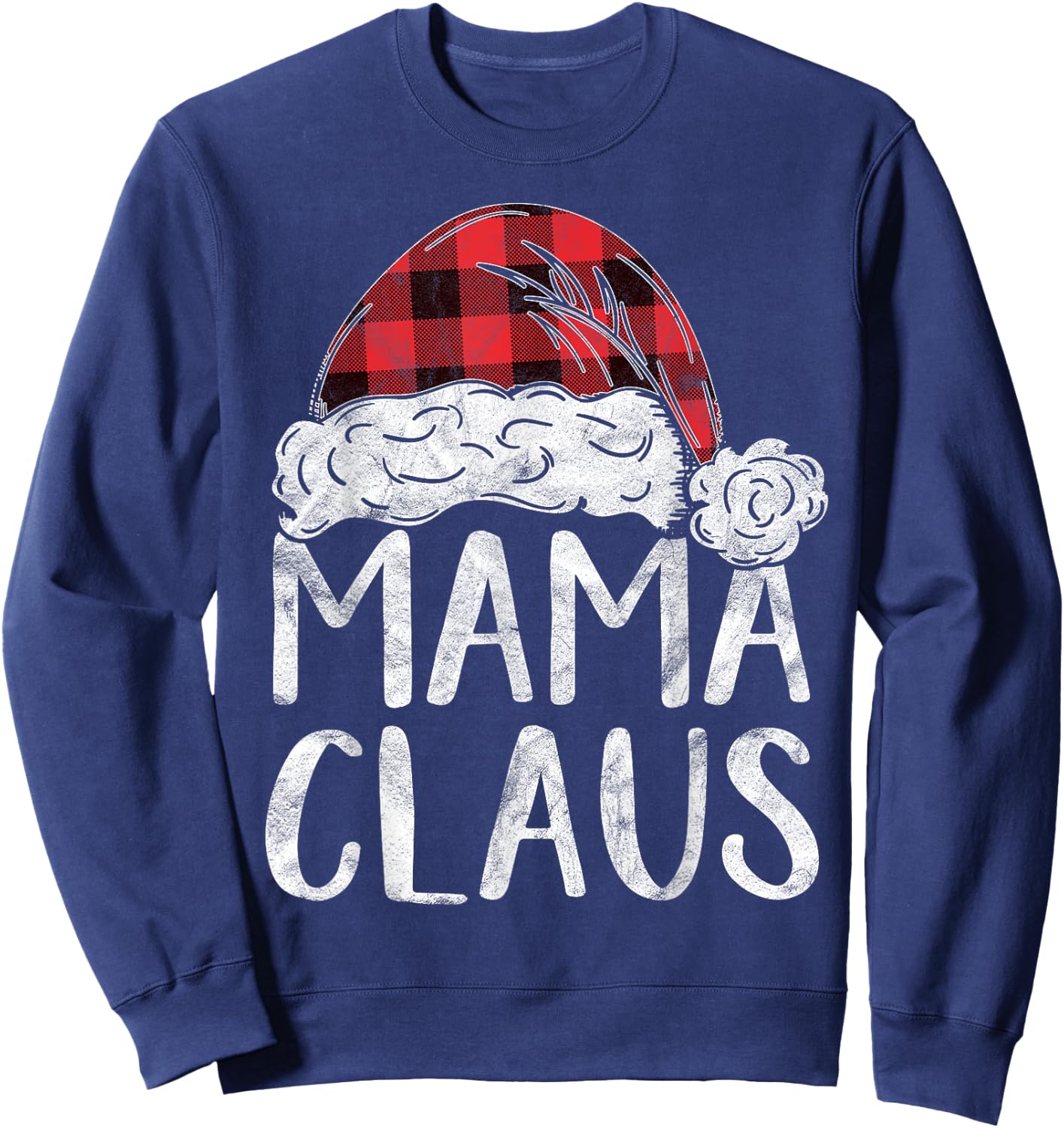 Mama Claus Christmas Costume Gift Santa Matching Family Xmas Sweatshirt - Sweatshirt | Navy